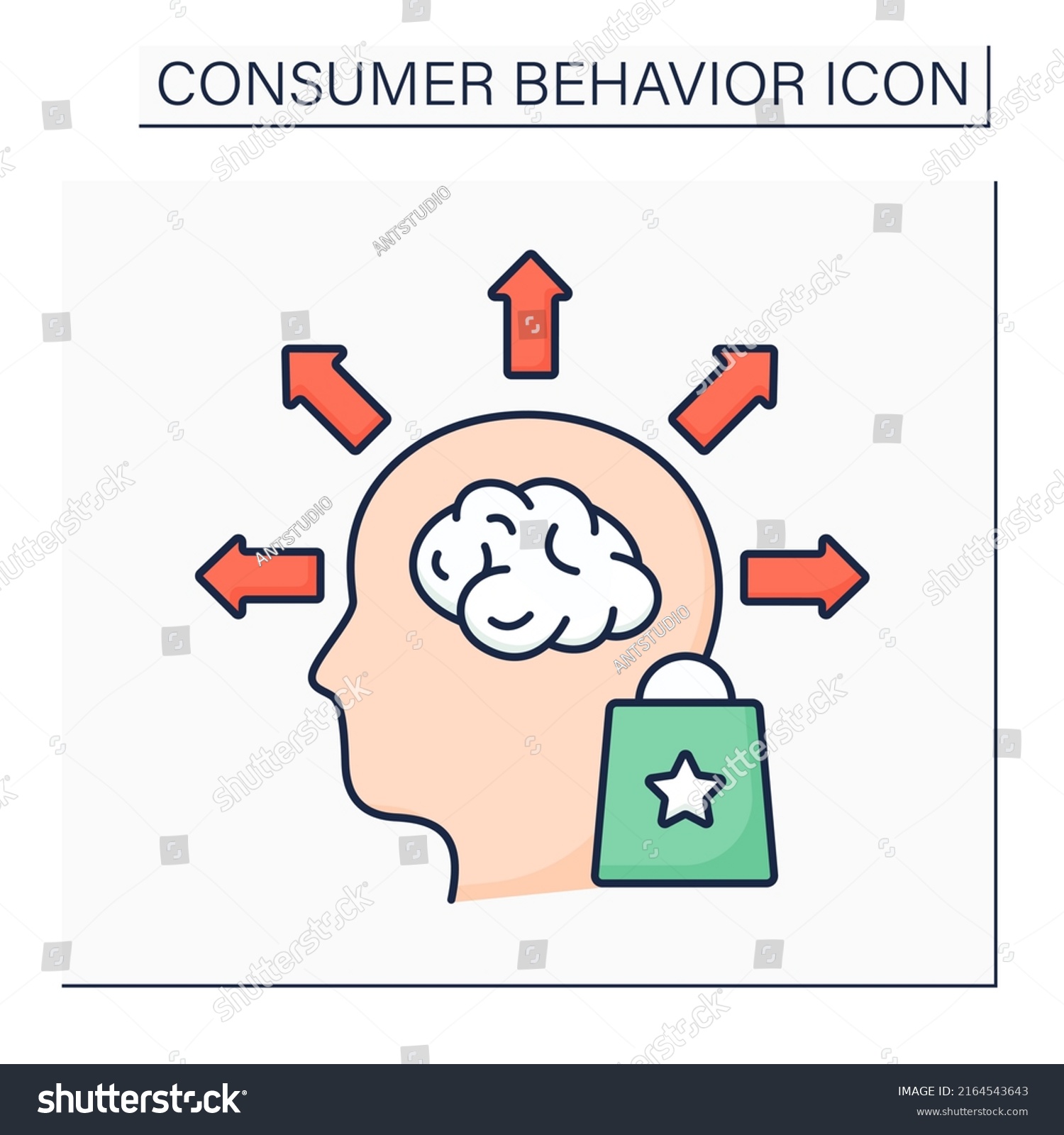 Behavioral Segmentation Color Icon Sorting Grouping Stock Vector ...