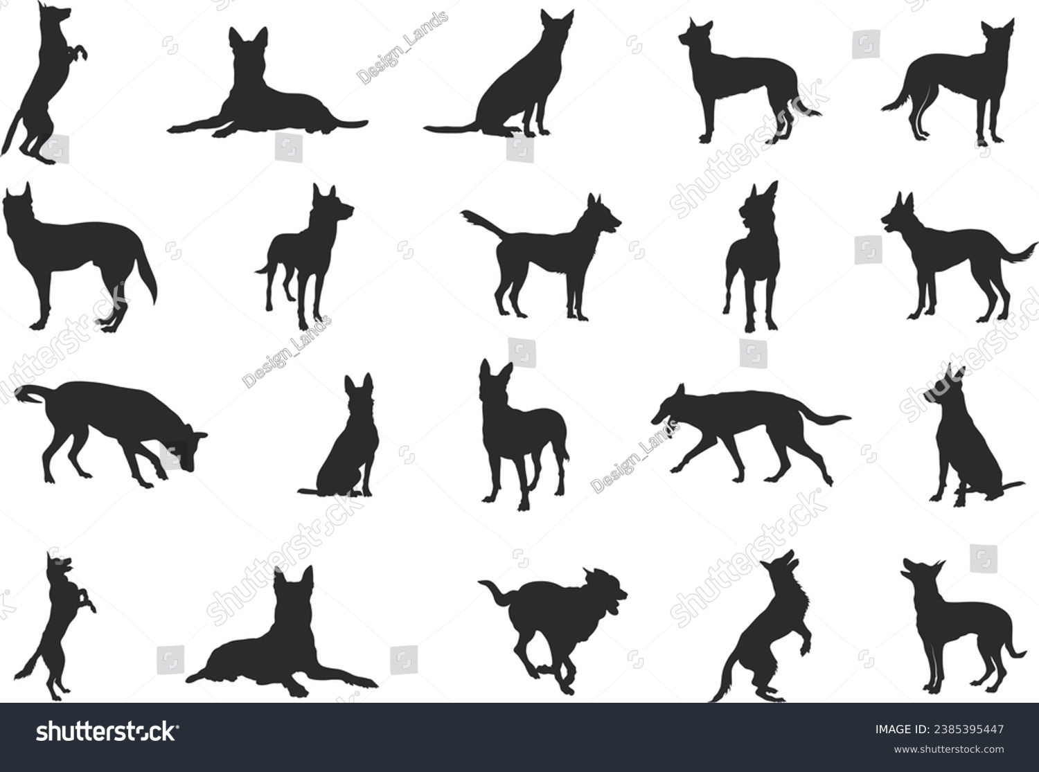 SVG of Belgian malinois silhouette, Belgian malinois dog silhouettes, Dog silhouettes, Dog icon, Belgian malinois clipart, Dog vector illustration. svg