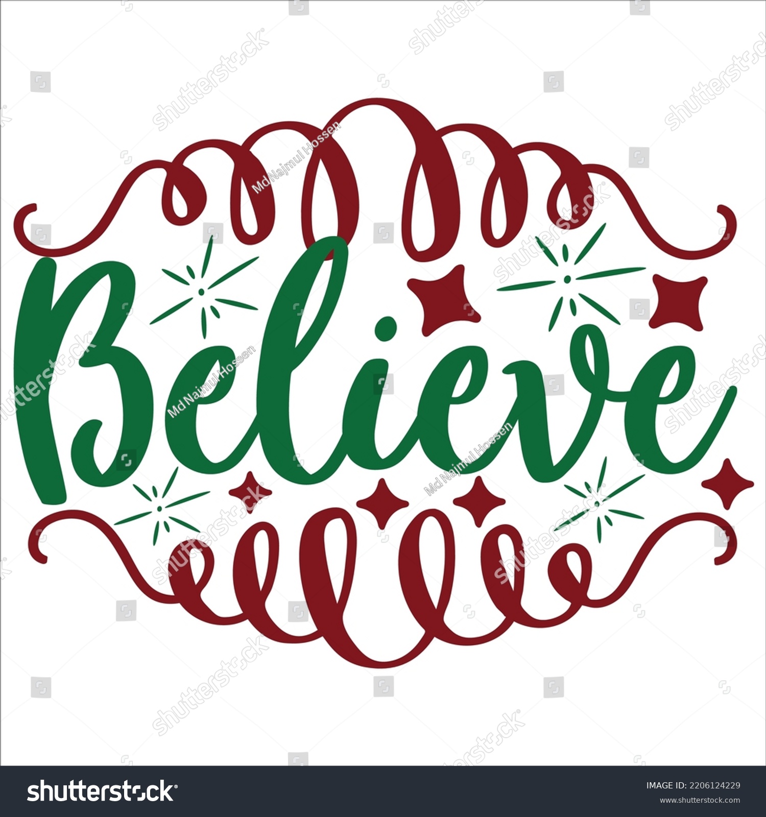 SVG of Believe Merry Christmas shirts, mugs, signs lettering with antler vector illustration for Christmas hand lettered, svg, Christmas svg, Christmas Clipart Silhouette cutting svg