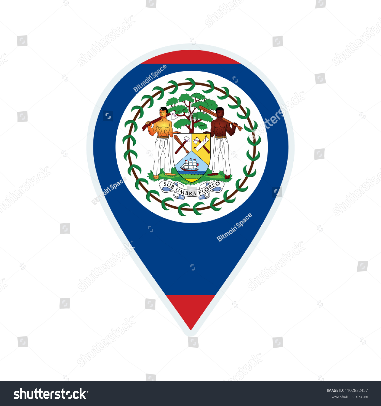 SVG of Belize flag icon. Travel icon. Travel destination of Belize. Belize badge. Flag badge. svg