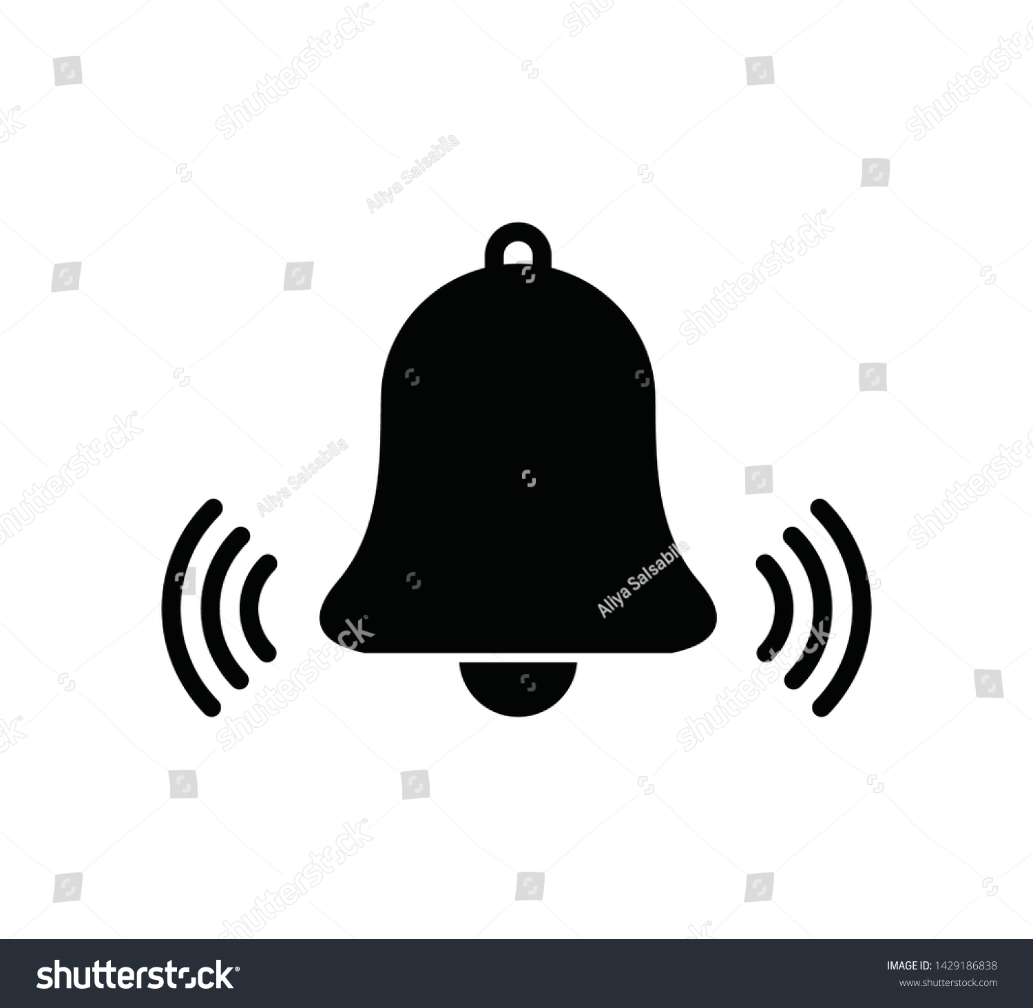 Bell Icon Vector Flat Style Illustration Stock Vector (Royalty Free ...