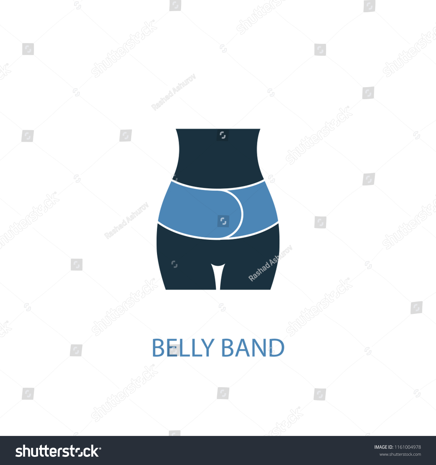 SVG of belly band concept 2 colored icon. Simple blue element illustration. belly band concept symbol design from Medical set. Can be used for web and mobile UI/UX svg