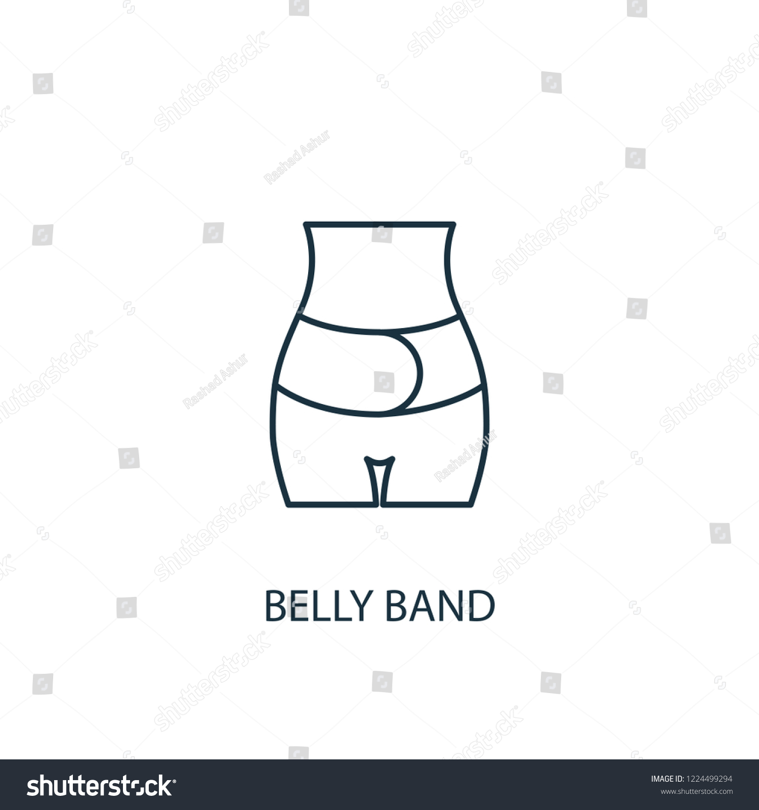 SVG of belly band concept line icon. Simple element illustration. belly band concept outline symbol design from Medical set. Can be used for web and mobile UI/UX svg