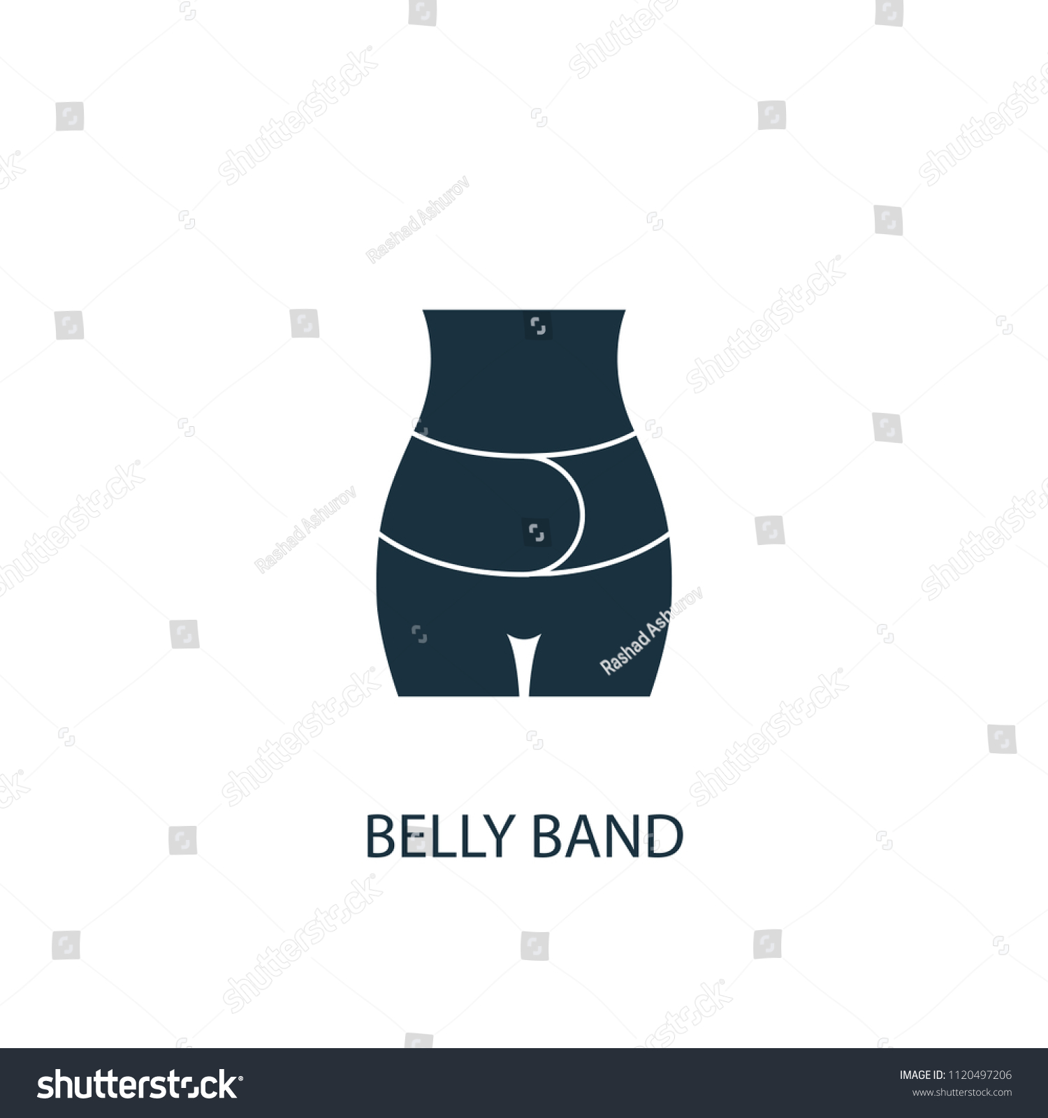 SVG of belly band creative icon. Simple element illustration. belly band concept symbol design from medical collection. Can be used for web and mobile. svg