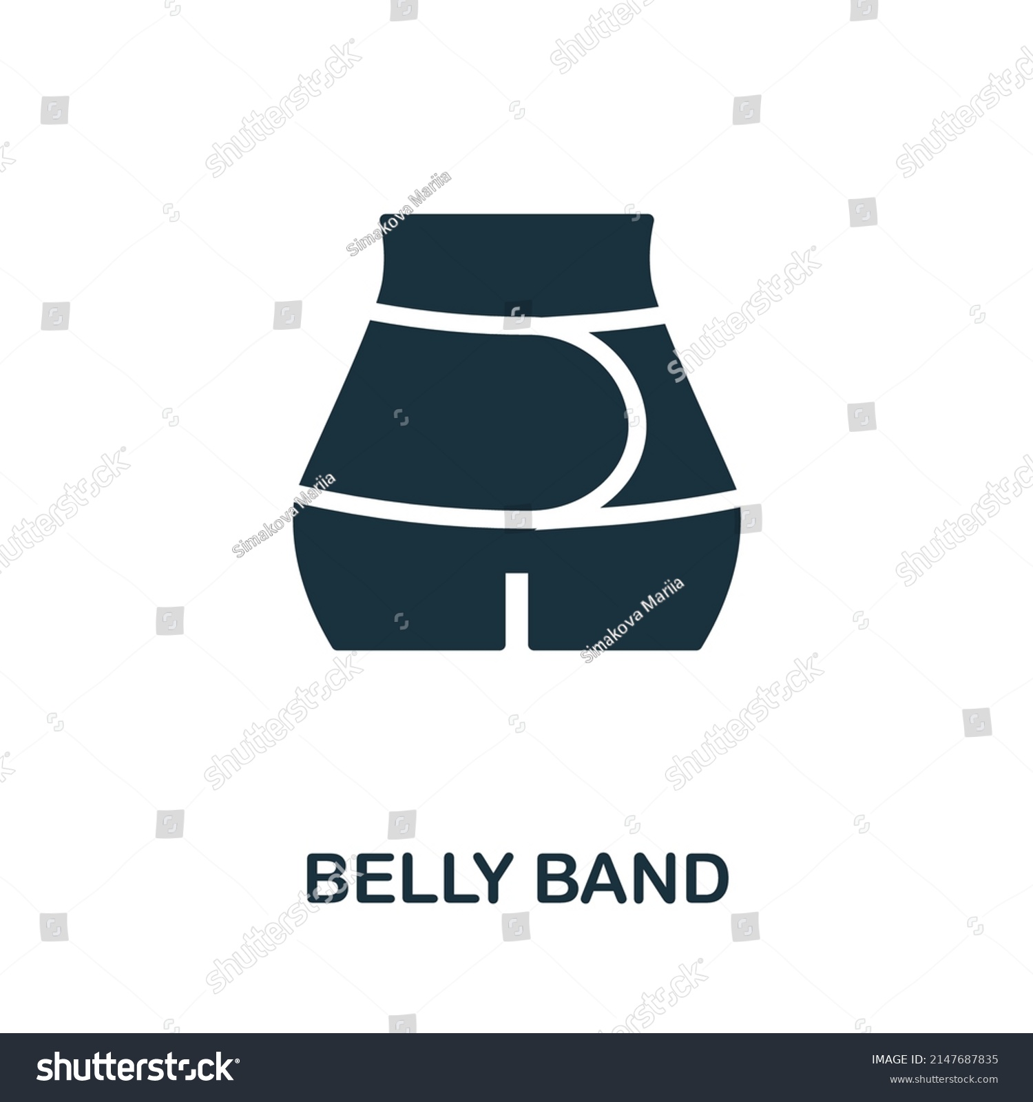 SVG of Belly Band icon. Monochrome simple Belly Band icon for templates, web design and infographics svg