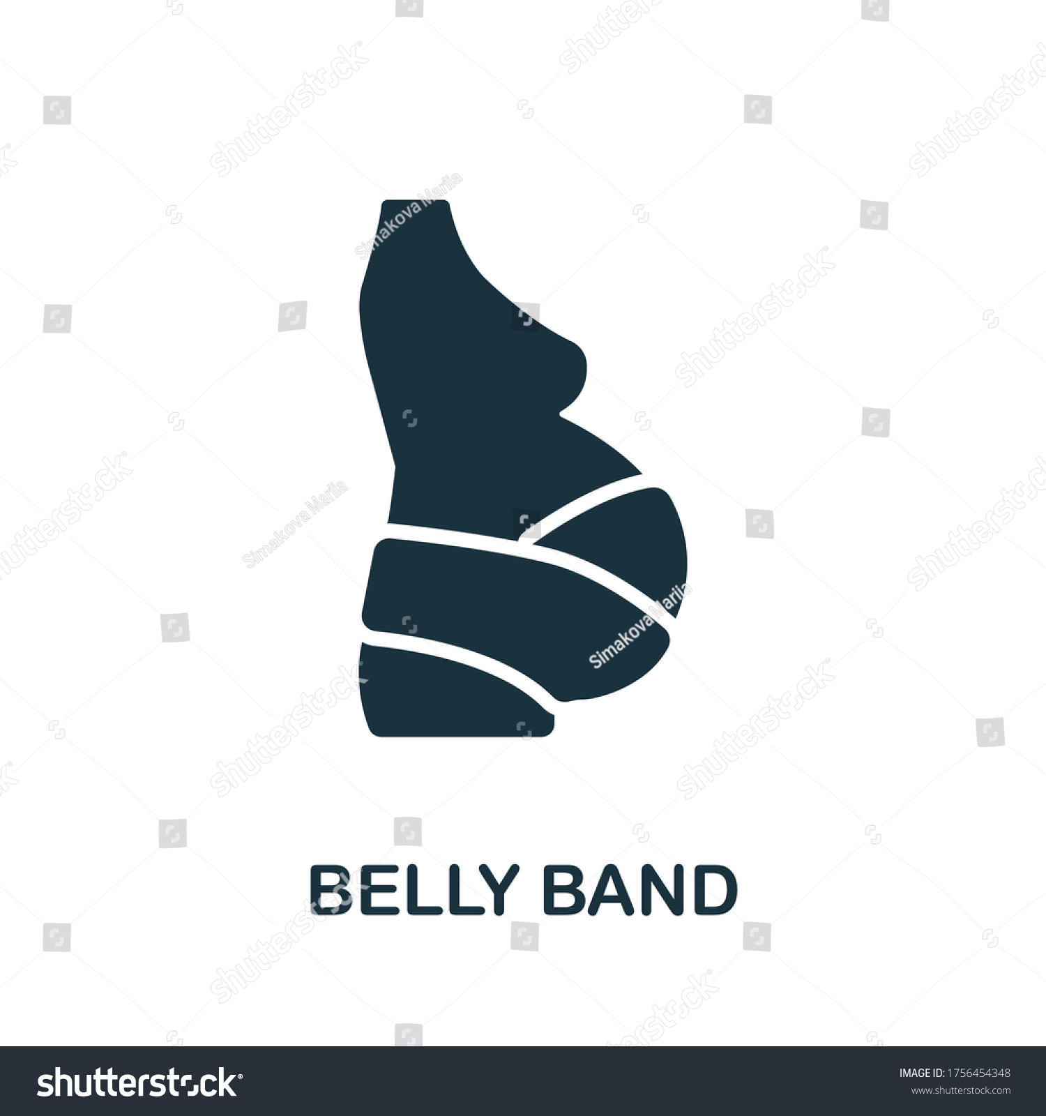 SVG of Belly Band icon. Simple element from trauma rehabilitation collection. Creative Belly Band icon for web design, templates, infographics and more svg