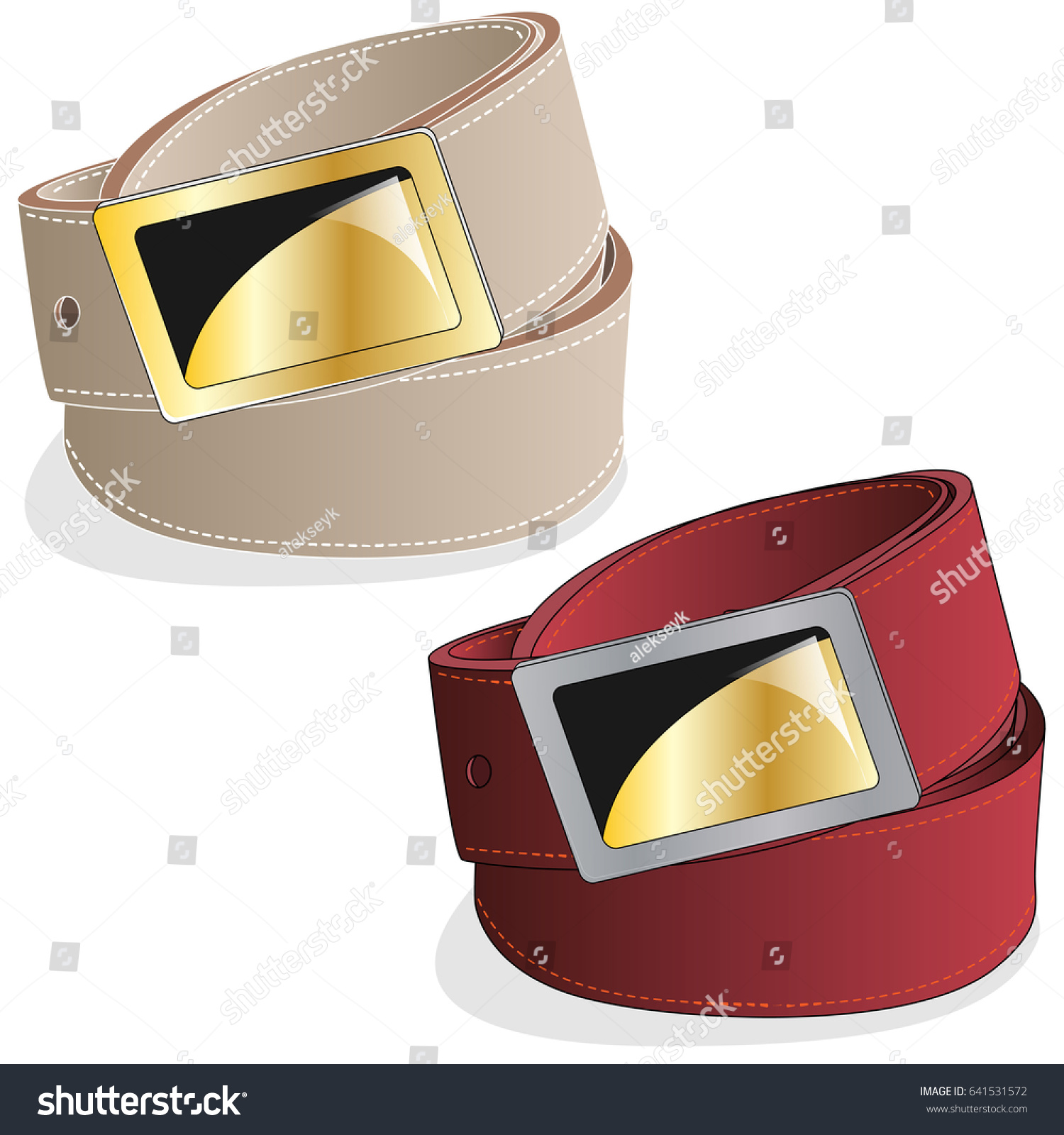 Belt Illustration On White Background Stock Vector (Royalty Free ...