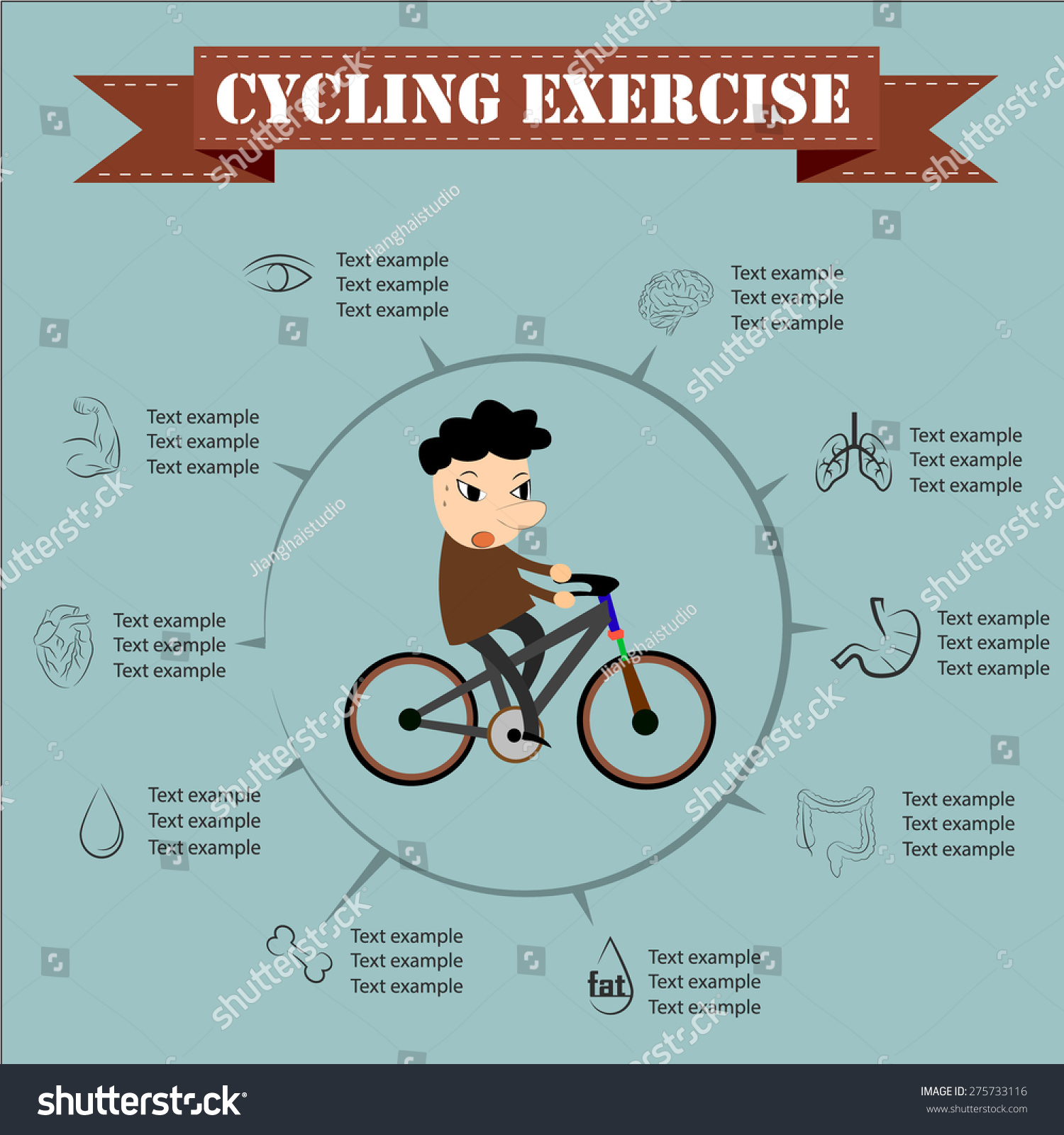 Benefits Cycling Exercise Vector Stock Vector 275733116 Shutterstock throughout Benefits Of Cycling Exercise