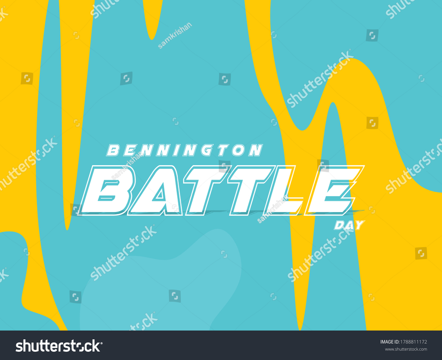 SVG of Bennington Battle Day Creative Design with Red Color and stylish font (Bennington Battle Day is observed on 16 August annually to honour the Battle of Bennington which took place on 16 August, 1777) svg