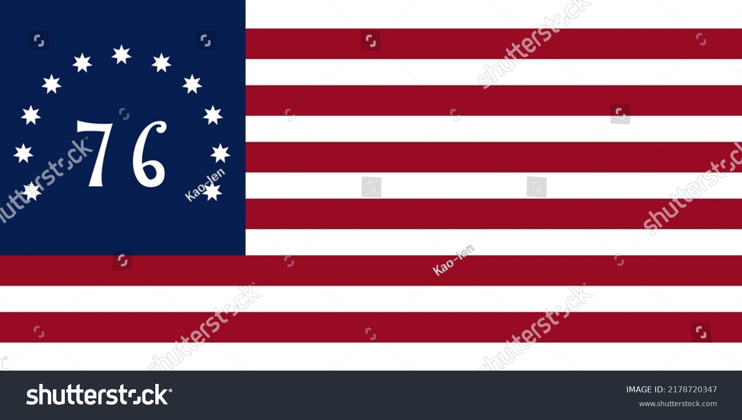 American Flag United States America Usa 库存矢量图 免版税 Shutterstock