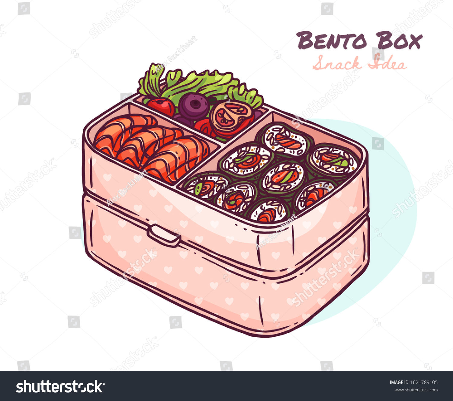 Bento Box Takeaway Ready Food Japanese Stock Vector Royalty Free