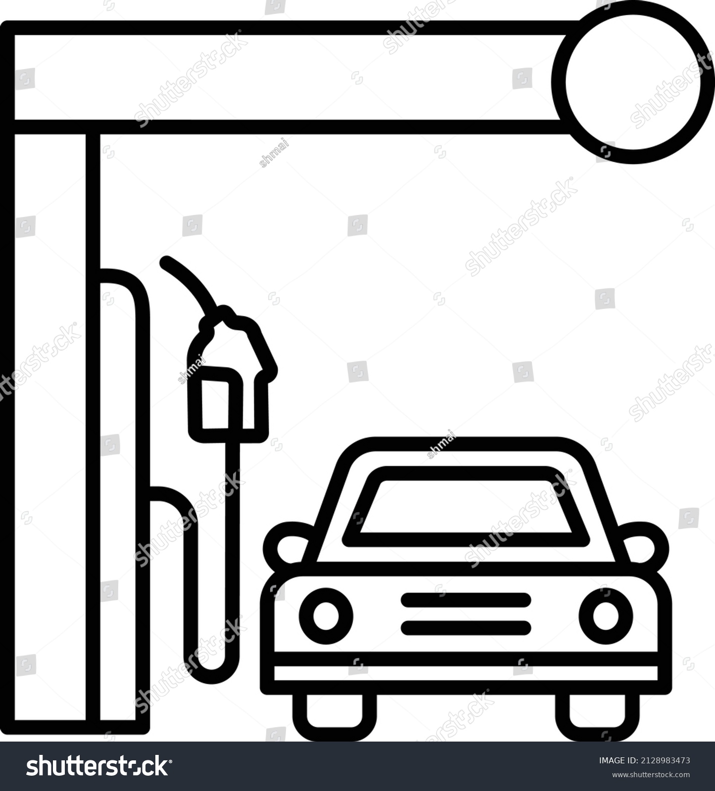 SVG of Benzine pump Vector Icon Design, crude oil and natural Liquid Gas Symbol, Petroleum and gasoline Sign, power and energy market stock illustration, petrol bowser with vehicle Front View Concept, svg