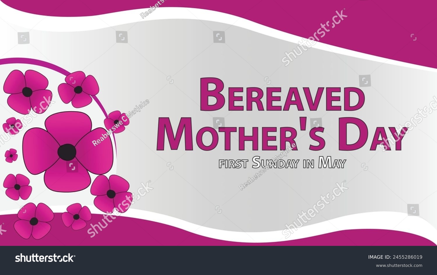 SVG of Bereaved Mother's Day vector banner design svg