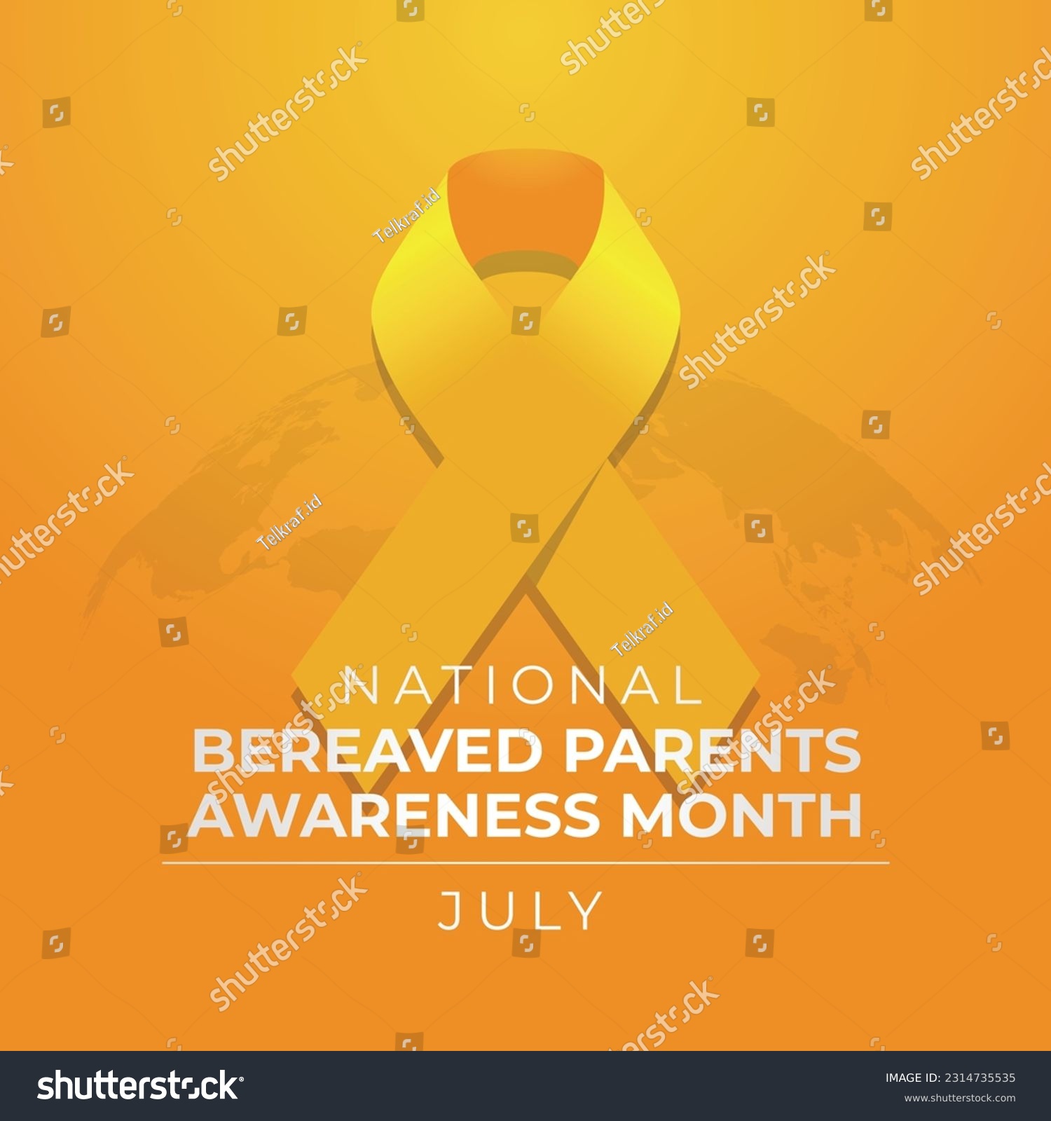 SVG of bereaved parents awareness month design template. bereaved parents awareness month ribbon design. yellow ribbon. bereaved parents svg