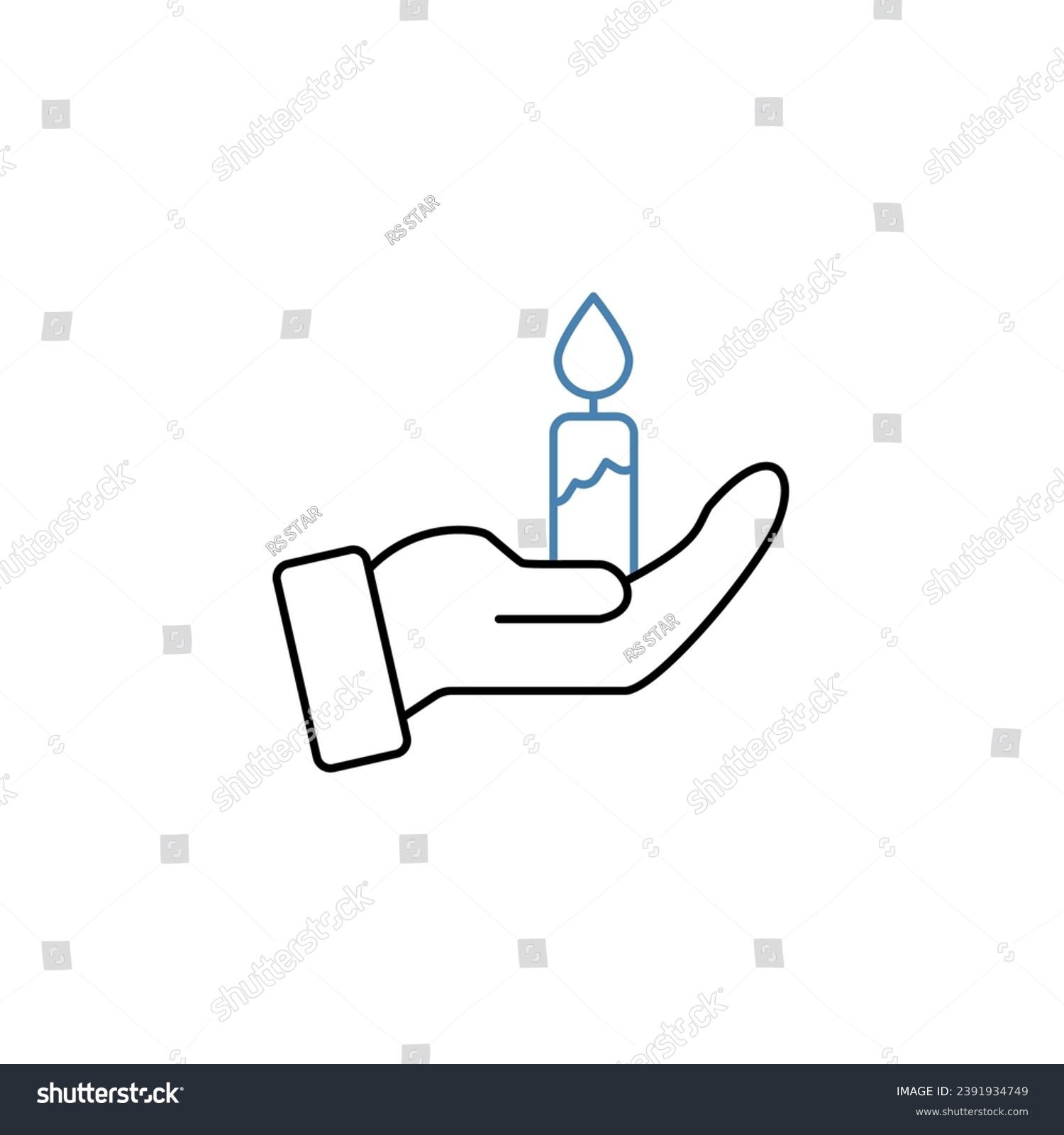 SVG of bereavement concept line icon. Simple element illustration. bereavement concept outline symbol design. svg
