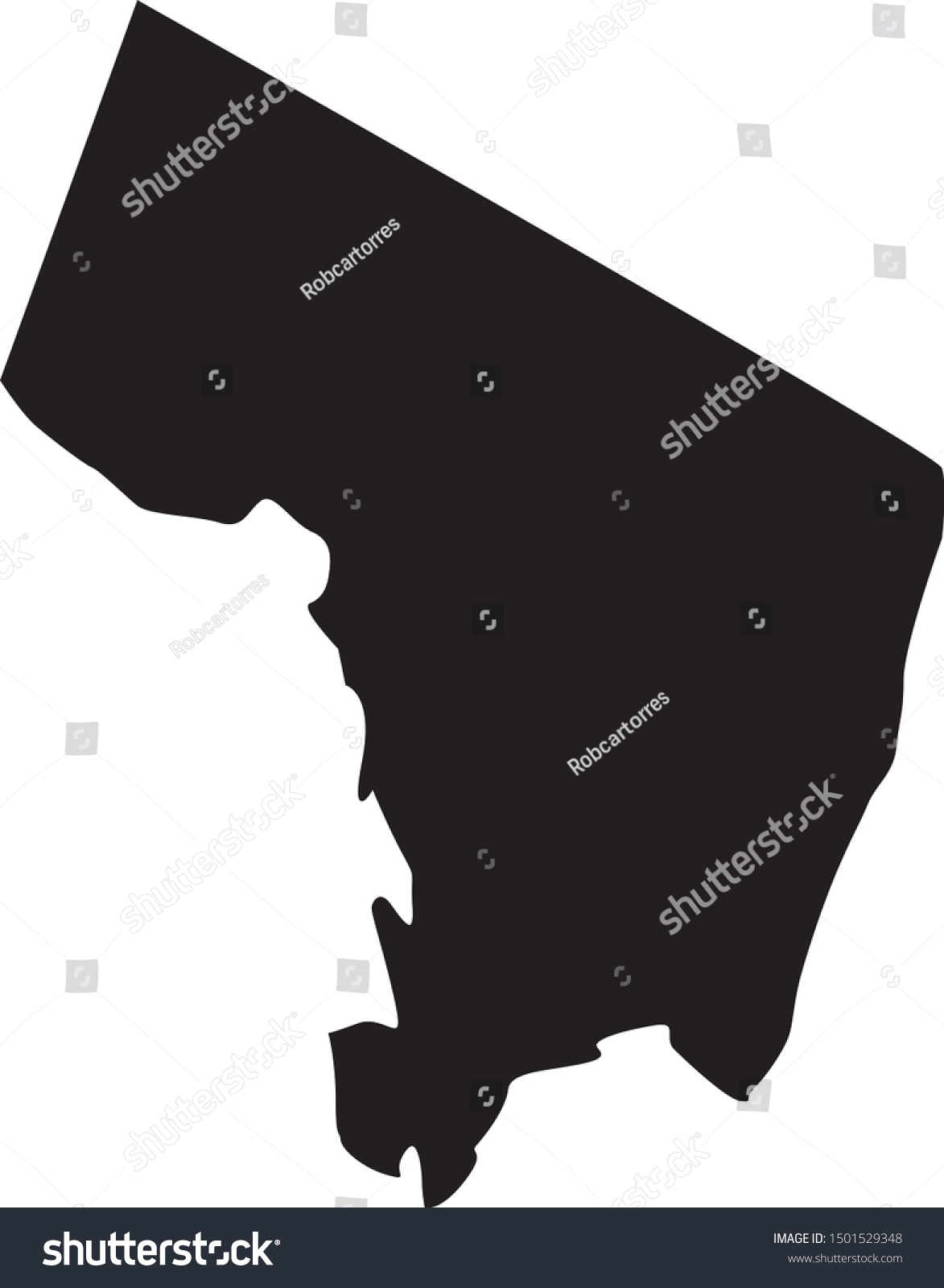 Bergen County Map State New Jersey Stock Vector Royalty Free 1501529348