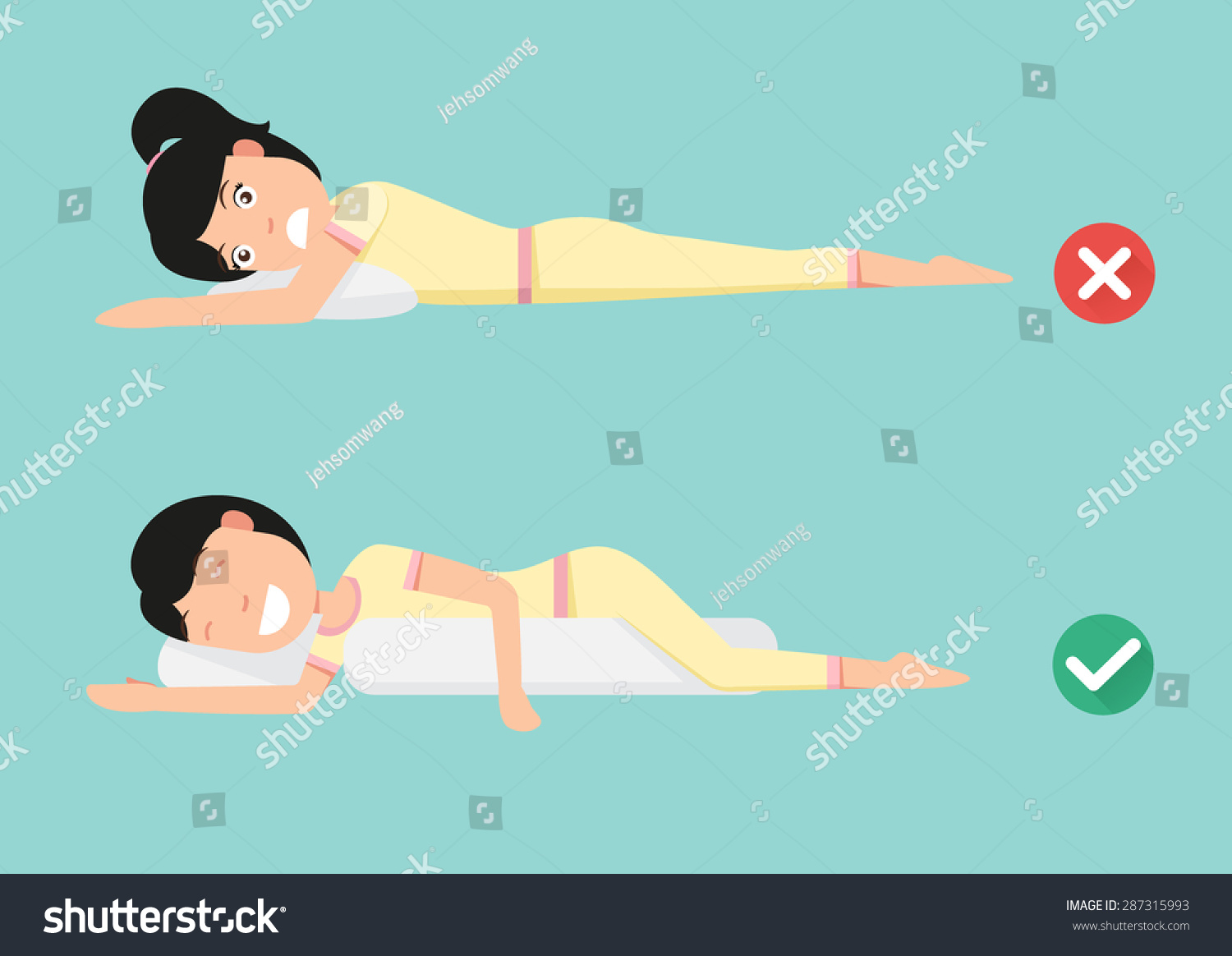 SVG of Best and worst positions for sleeping, illustration, vector svg