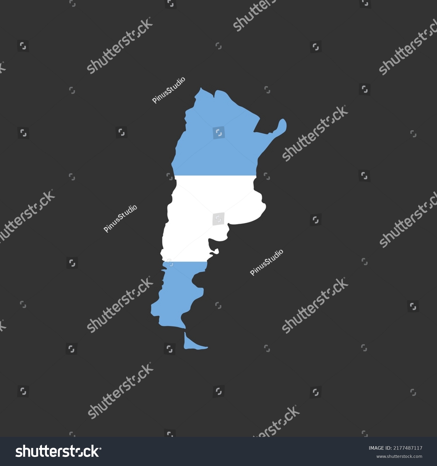 Best Argentina Map Icon Full Color Stock Vector (Royalty Free ...