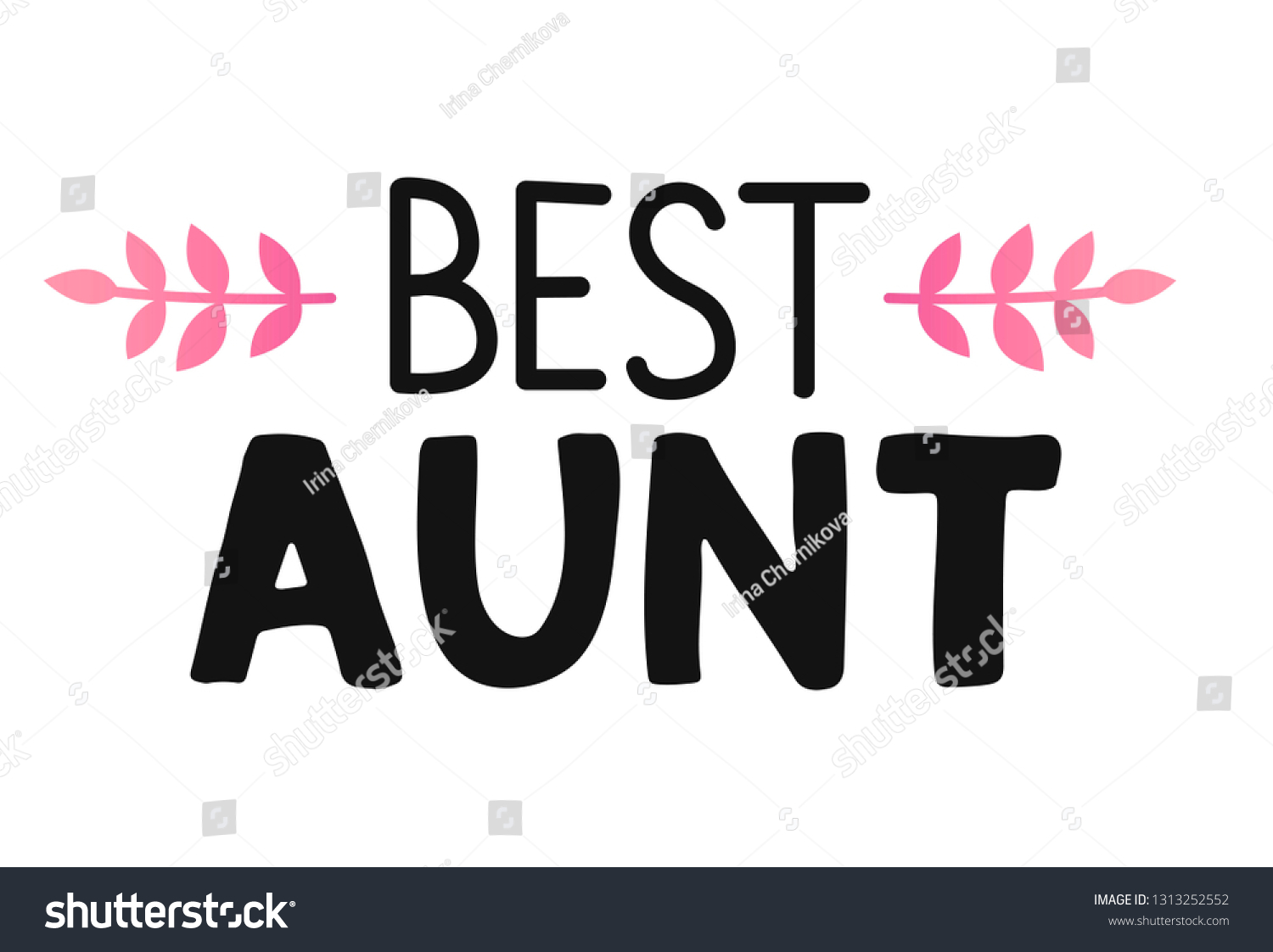 Best Aunt Calligraphy Phrases Hand Drawn Stock Vector (royalty Free 