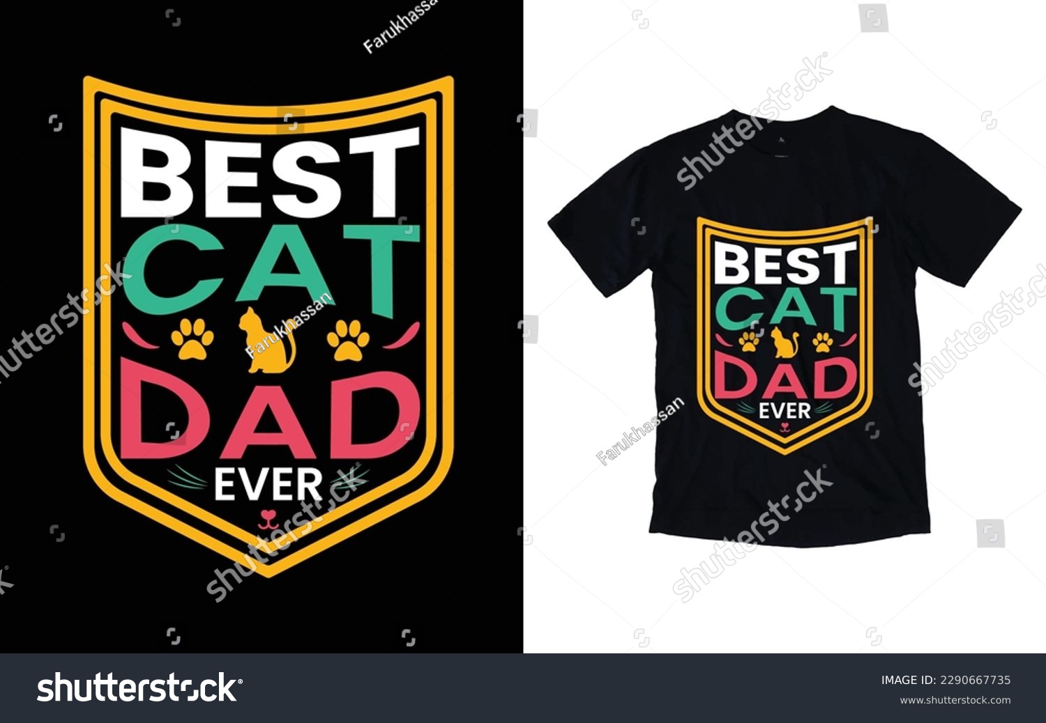 SVG of Best cat dad ever typography t-shirt design, Cat t-shirt design, Pet t-shirt design svg