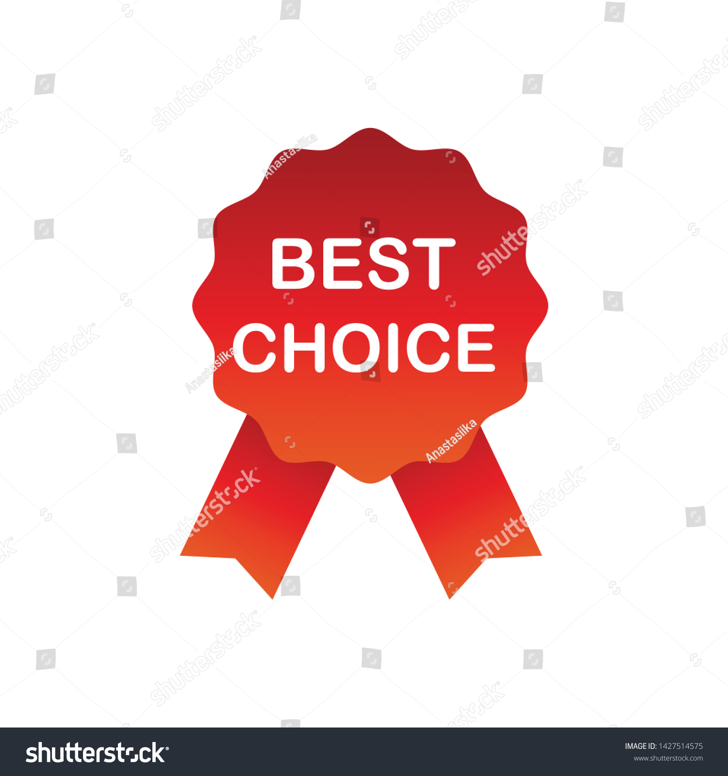 Best Choice Award Medal Vector Icon Stock Vector (Royalty Free ...