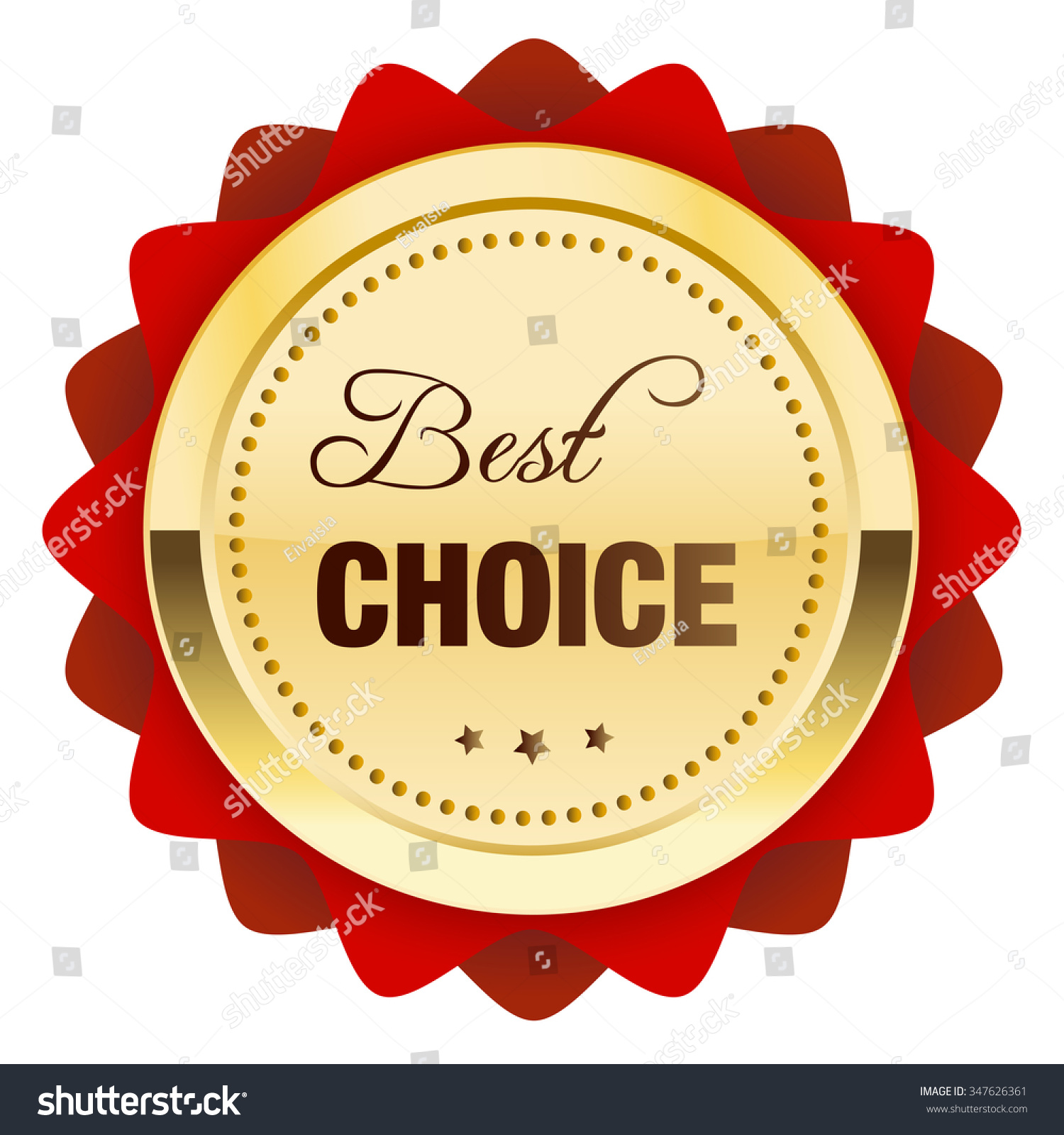 Best Choice Seal Icon Glossy Golden Stock Vector 347626361 - Shutterstock