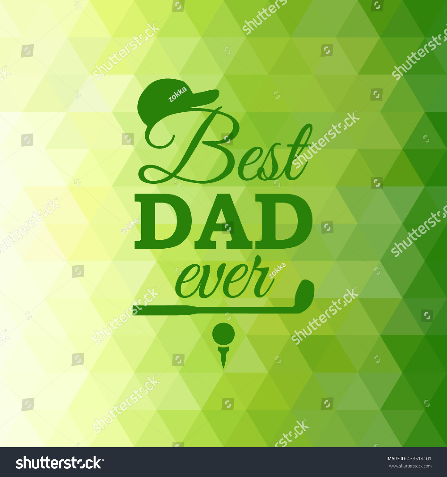 Download Best Dad Ever Greeting Card Golf Stock Vector 433514101 ...