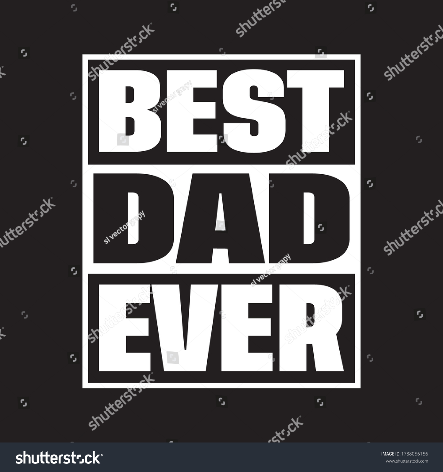 Best Dad Ever Tshirt Design Vector Stock Vector (Royalty Free ...