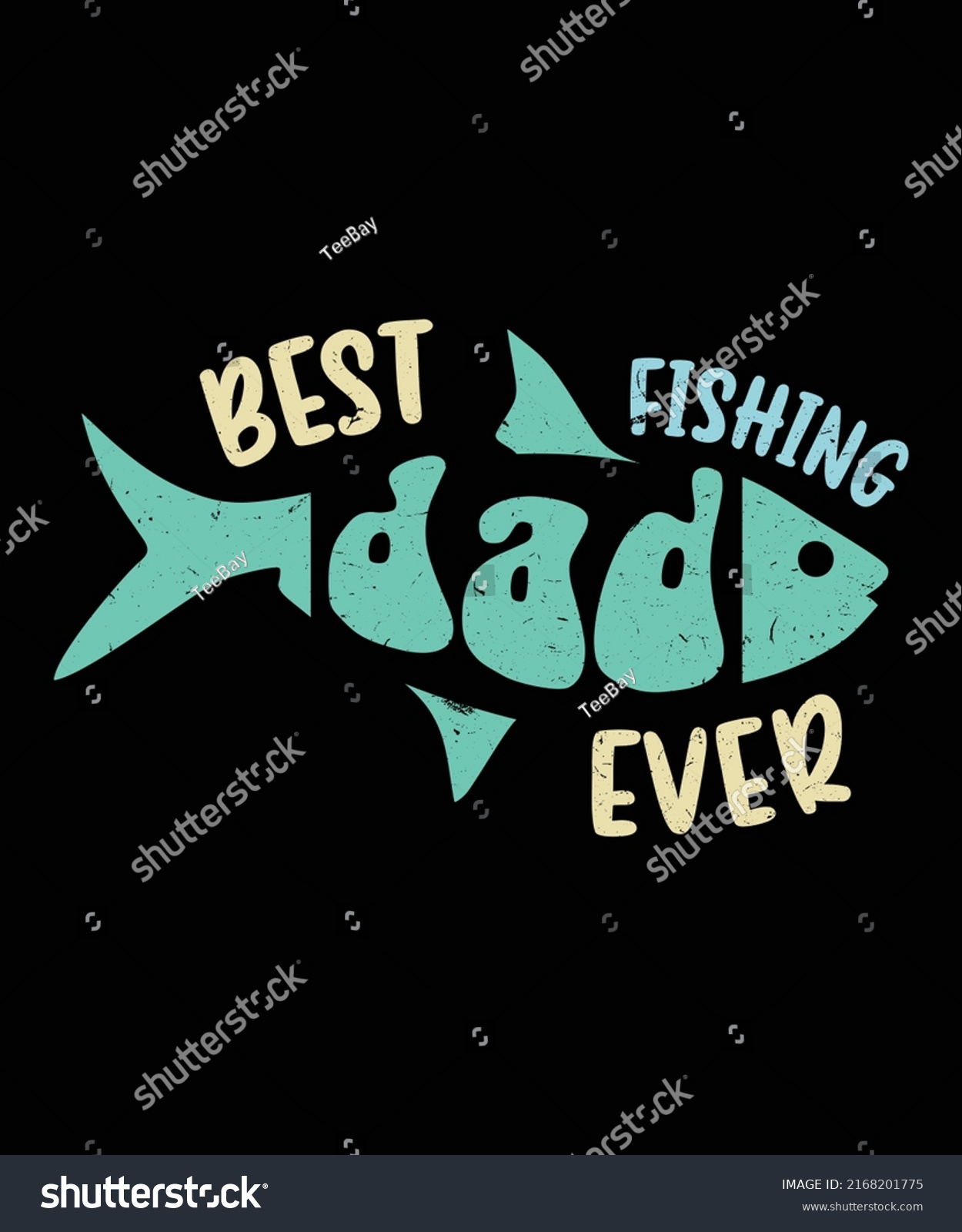 SVG of Best Fishing Dad Ever Father Day Vintage Birthday Men Fishing Lover Fish Lettering T-Shirt svg