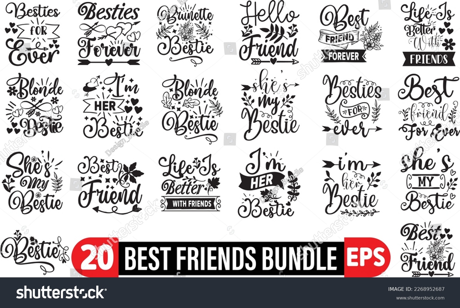 SVG of Best Friends SVG Bundle, Friendship Svg Designs svg