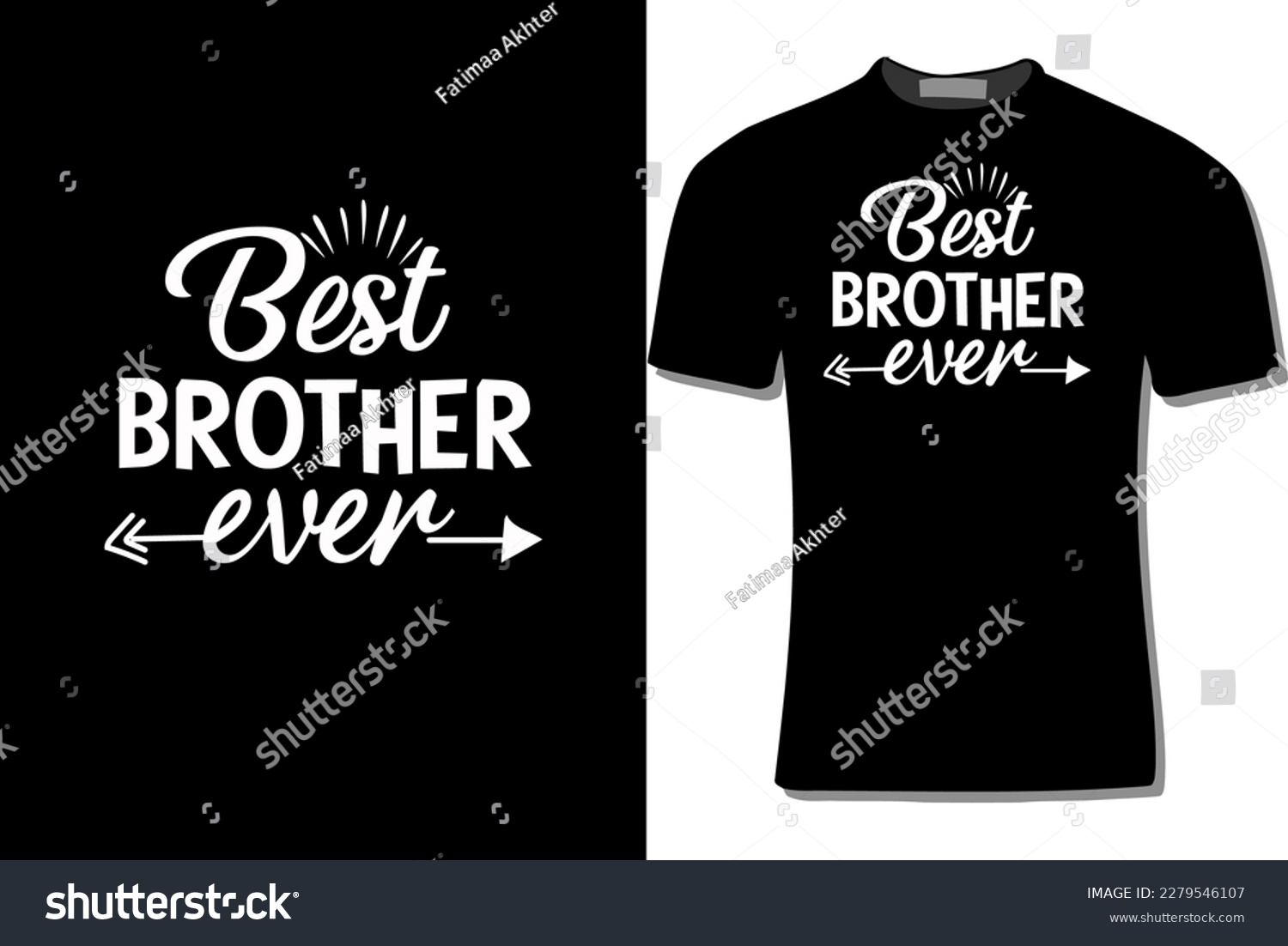 SVG of Best Little Brother Ever T-Shirt Design For Print, Poster, Card, Mugs, Bags, Invitation, And Party. svg