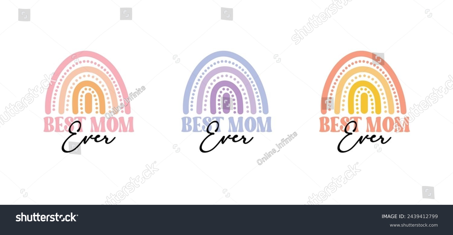 SVG of Best mom ever Happy Mother's Day Mama quote typography svg