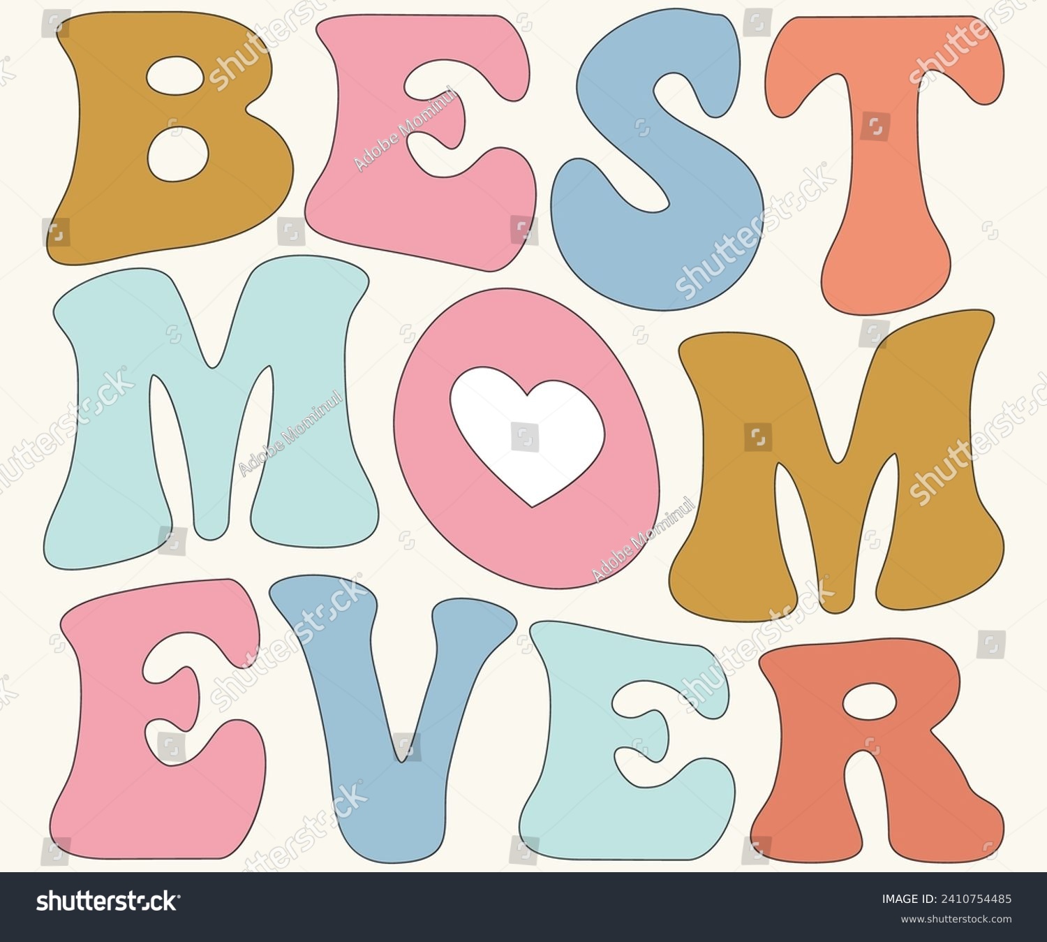 SVG of Best Mom Ever retro,Mothers Day Svg,Png,Mom Quotes Svg,Funny Mom,Gift For Mom Svg,Mom life Svg,Mama Svg,Mommoy T-shirt Design,Cut File,Dog Mom T-shirt Deisn, svg