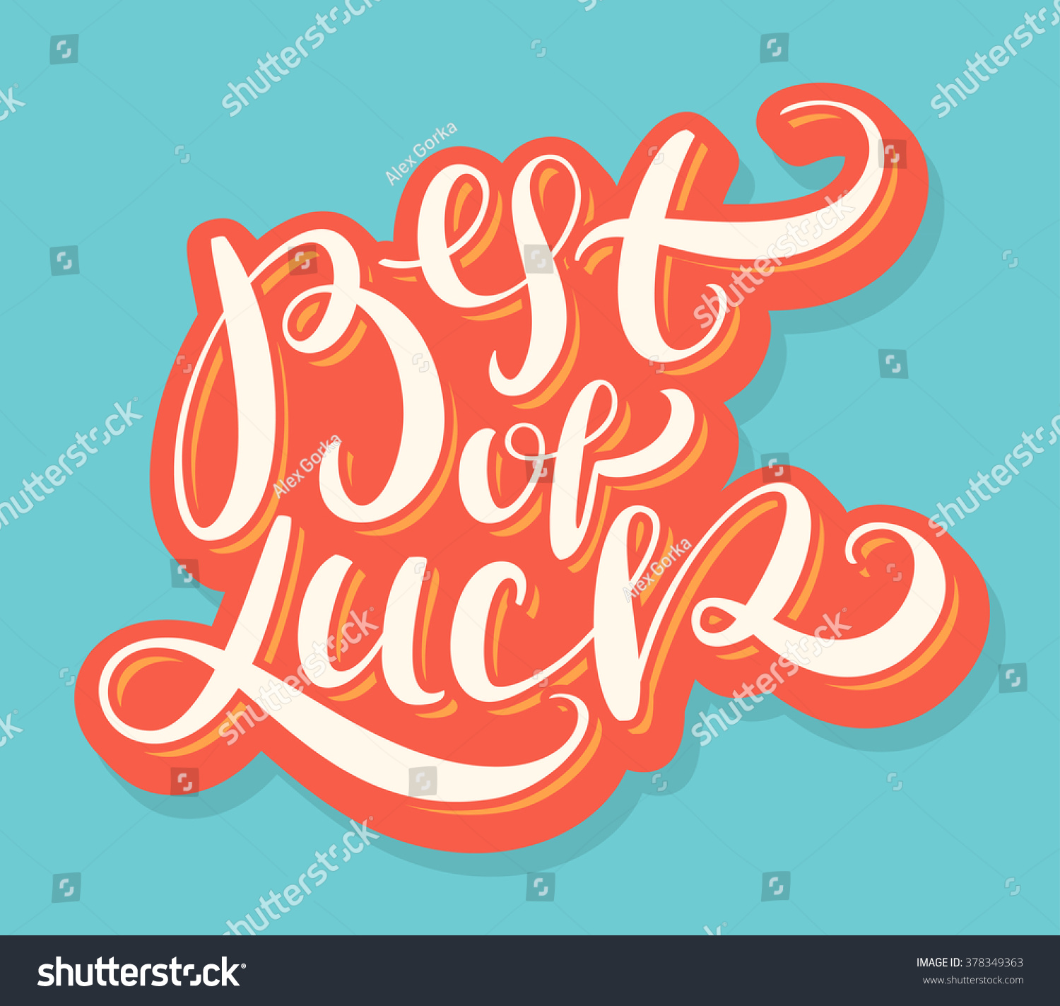 best-of-luck-card-stock-vector-illustration-378349363-shutterstock