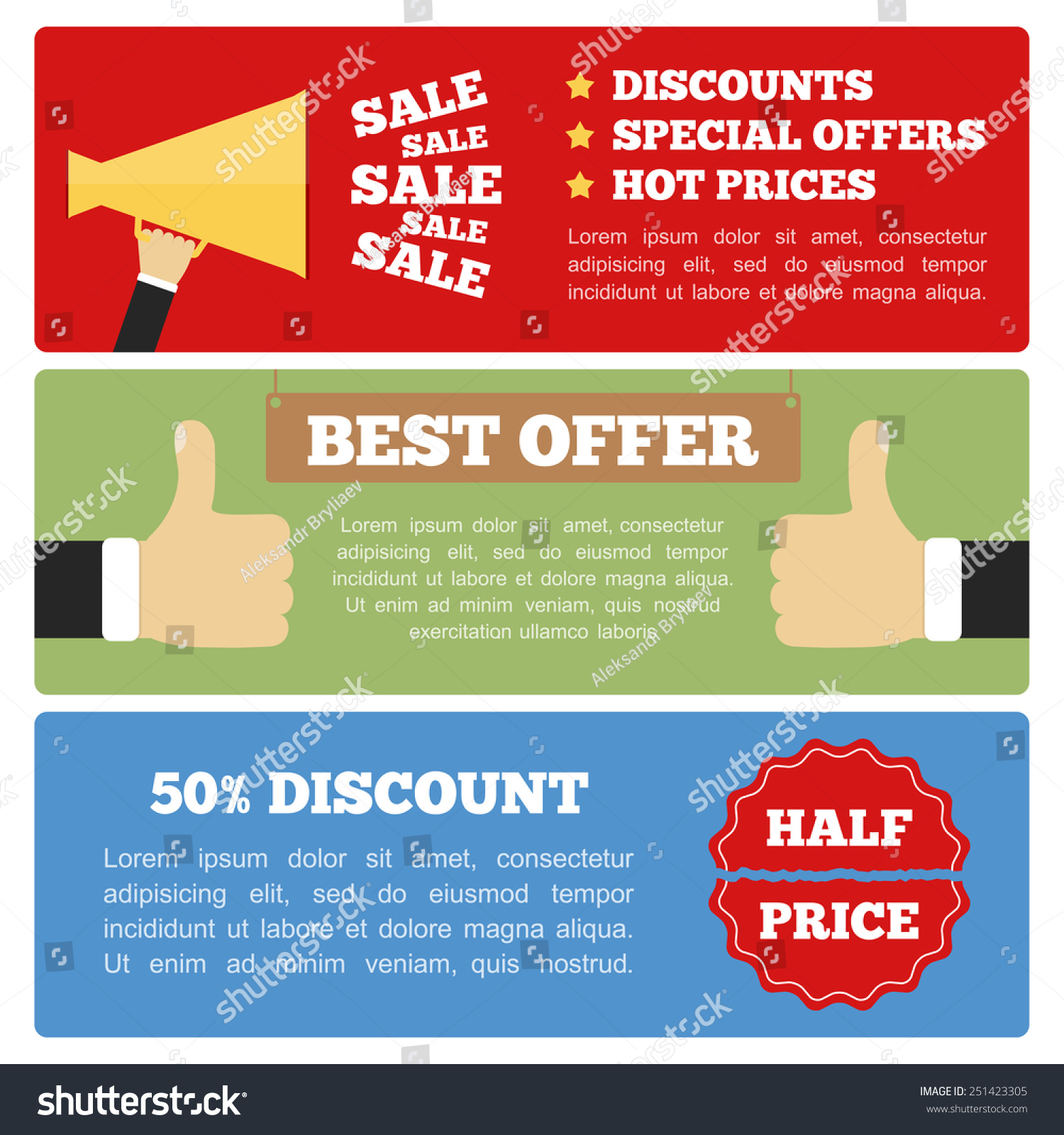 Coupon code half price banners