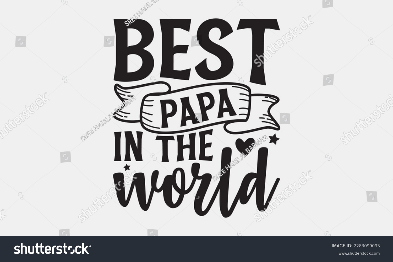 SVG of Best papa in the world - Father's day svg typography t-shirt design. celebration in calligraphy text or font means jun father's day in the Middle East. Greeting templates, cards, mugs, brochures. svg