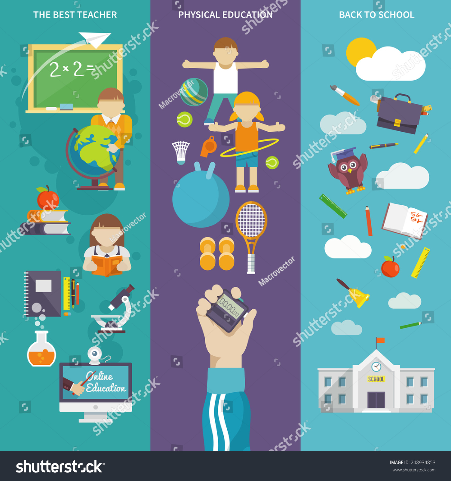 Download Best Physical Education Teacher Flat Vertical Stock Vector 248934853 - Shutterstock