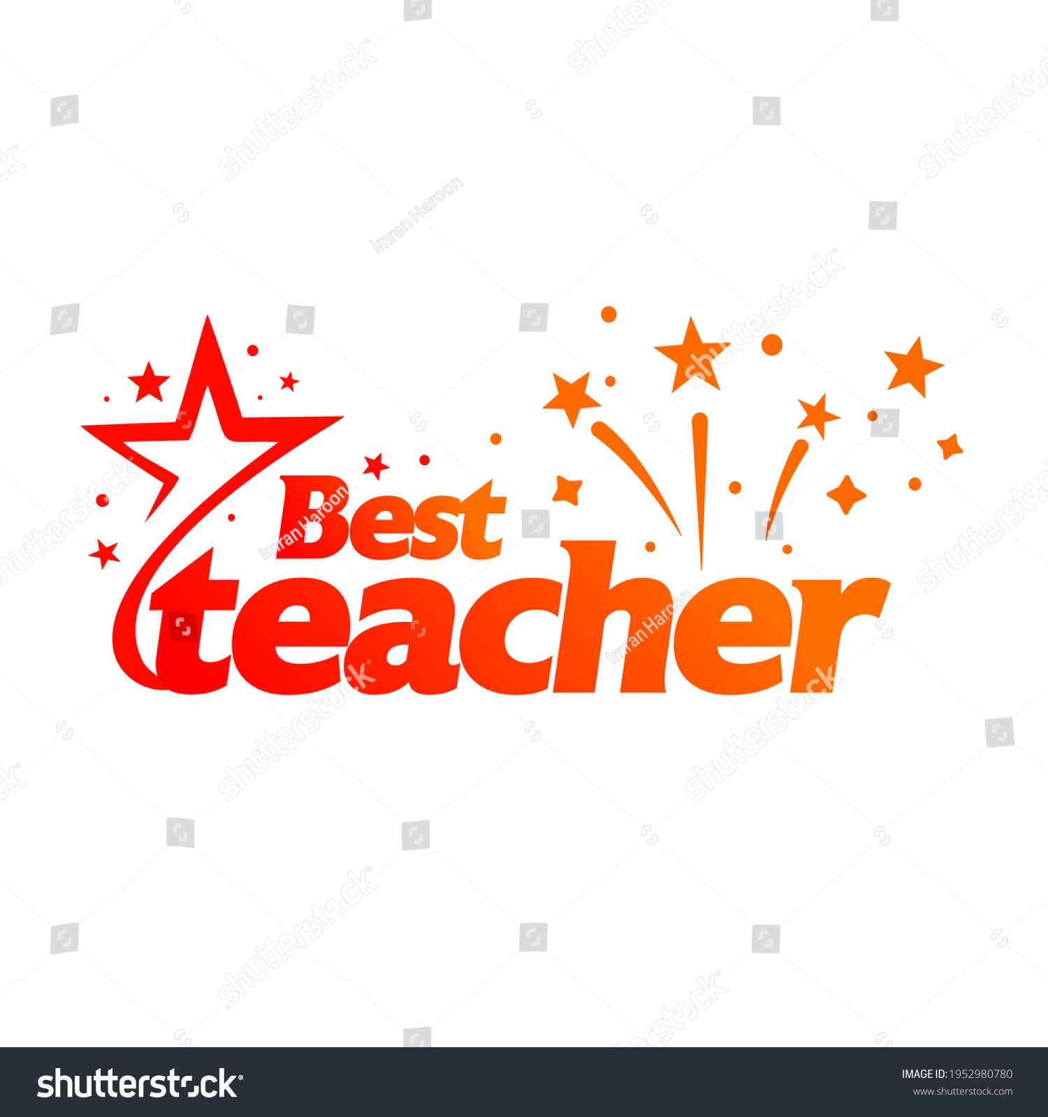 Best Teacher Best Teacher Award Best Stock Vector (Royalty Free ...