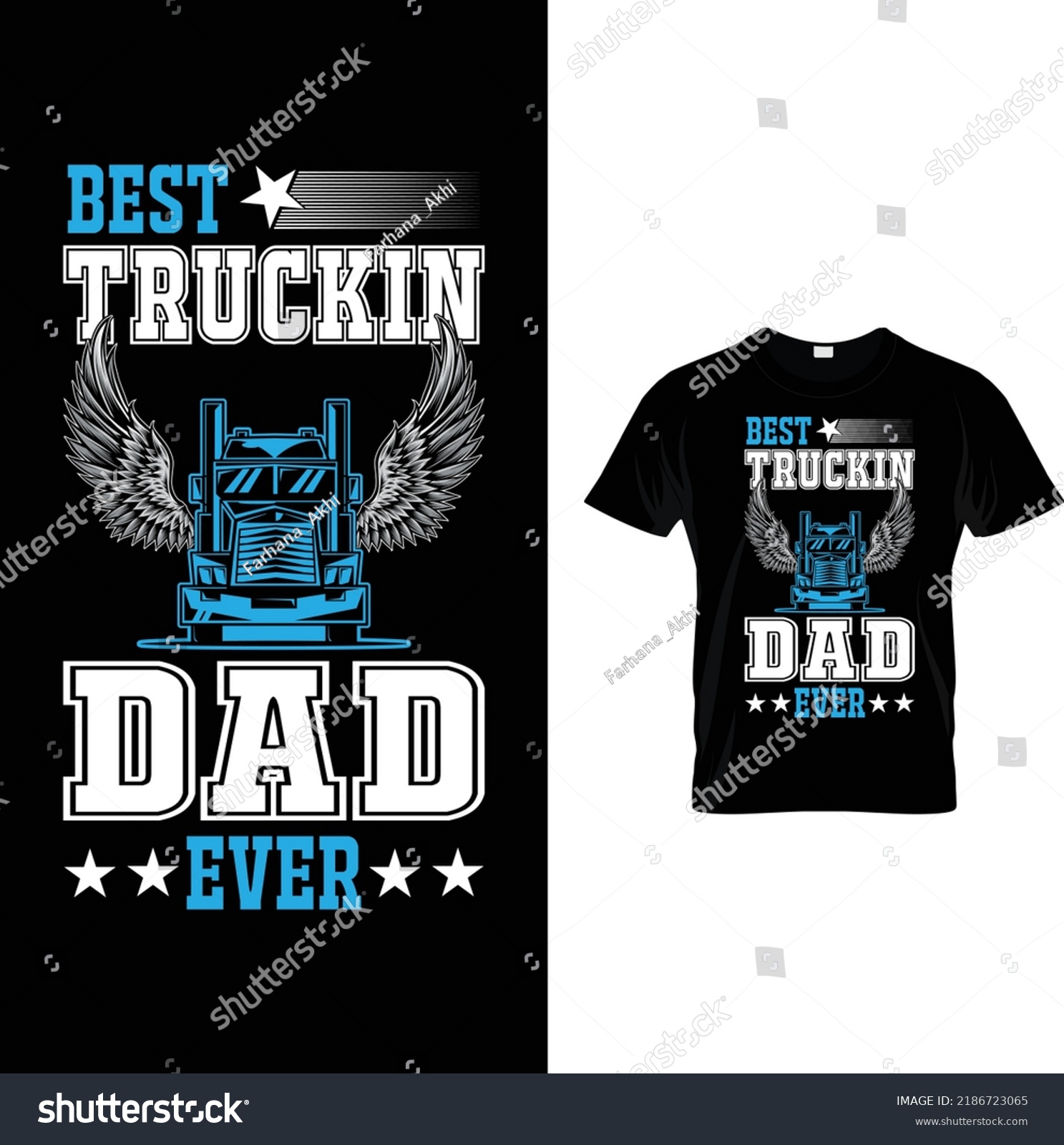 SVG of Best Truckin Dad Ever Big Rig Trucker svg