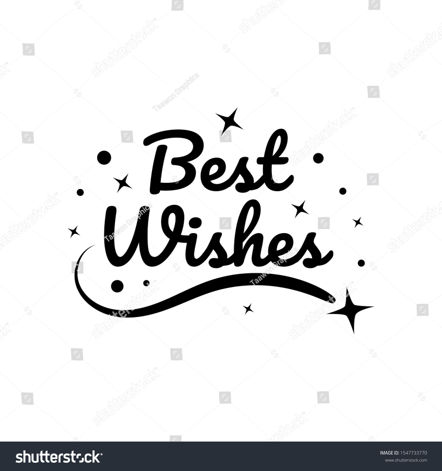 Best Wishes Card Lettering Beautiful Greeting Stock Vector (Royalty ...