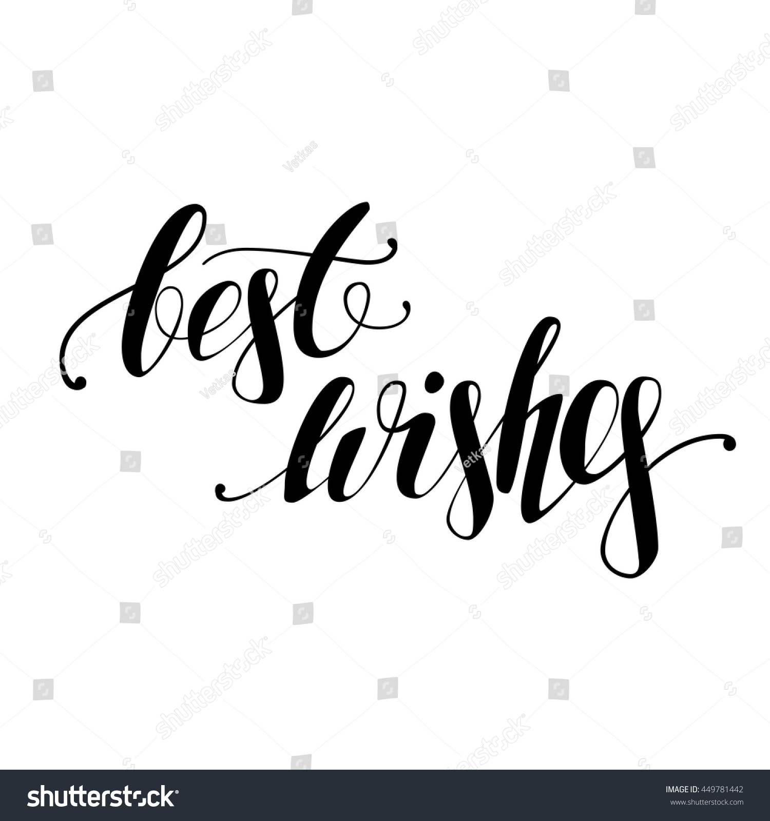 Best Wishes. Vector Hand Lettering. - 449781442 : Shutterstock