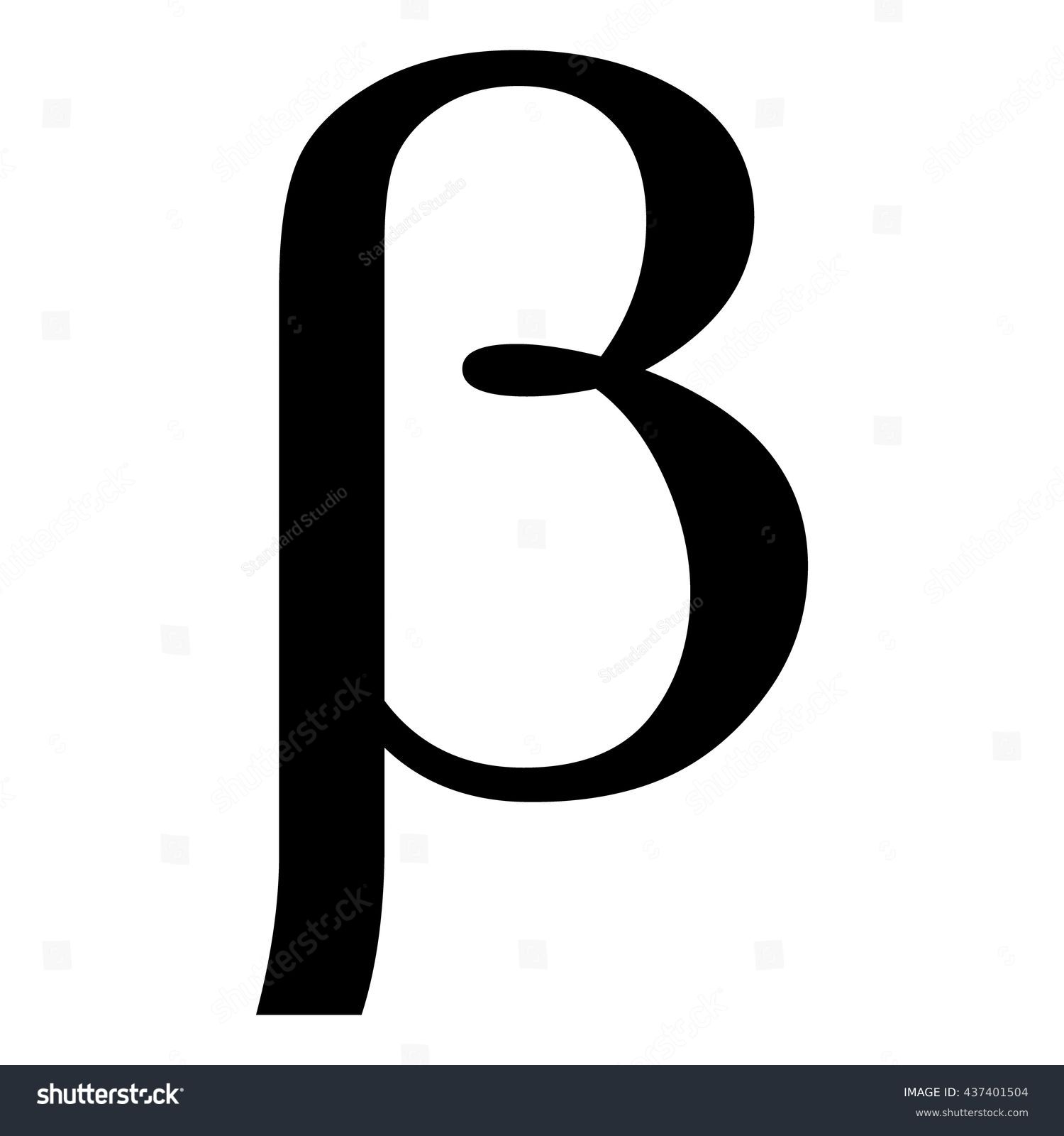 Beta Greek Letter Icon Beta Symbol Stock Vector 437401504 - Shutterstock