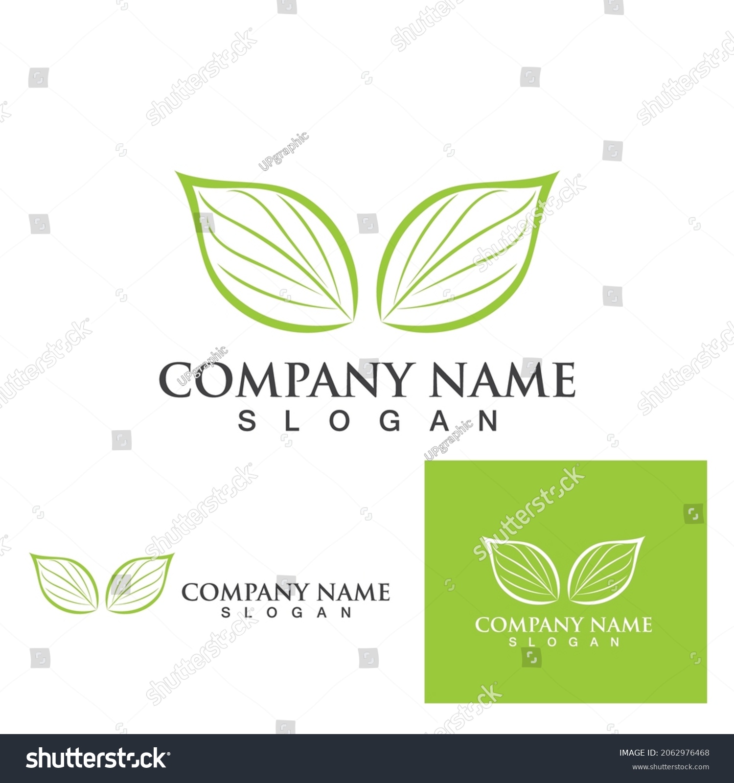 Betel Leaf Logo Symbol Vector Stock Vector (Royalty Free) 2062976468