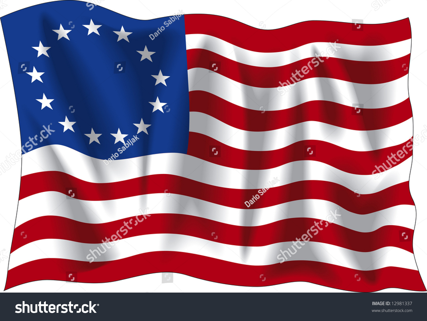 Betsy Ross Flag Vector Illustration Stock Vector (Royalty Free ...