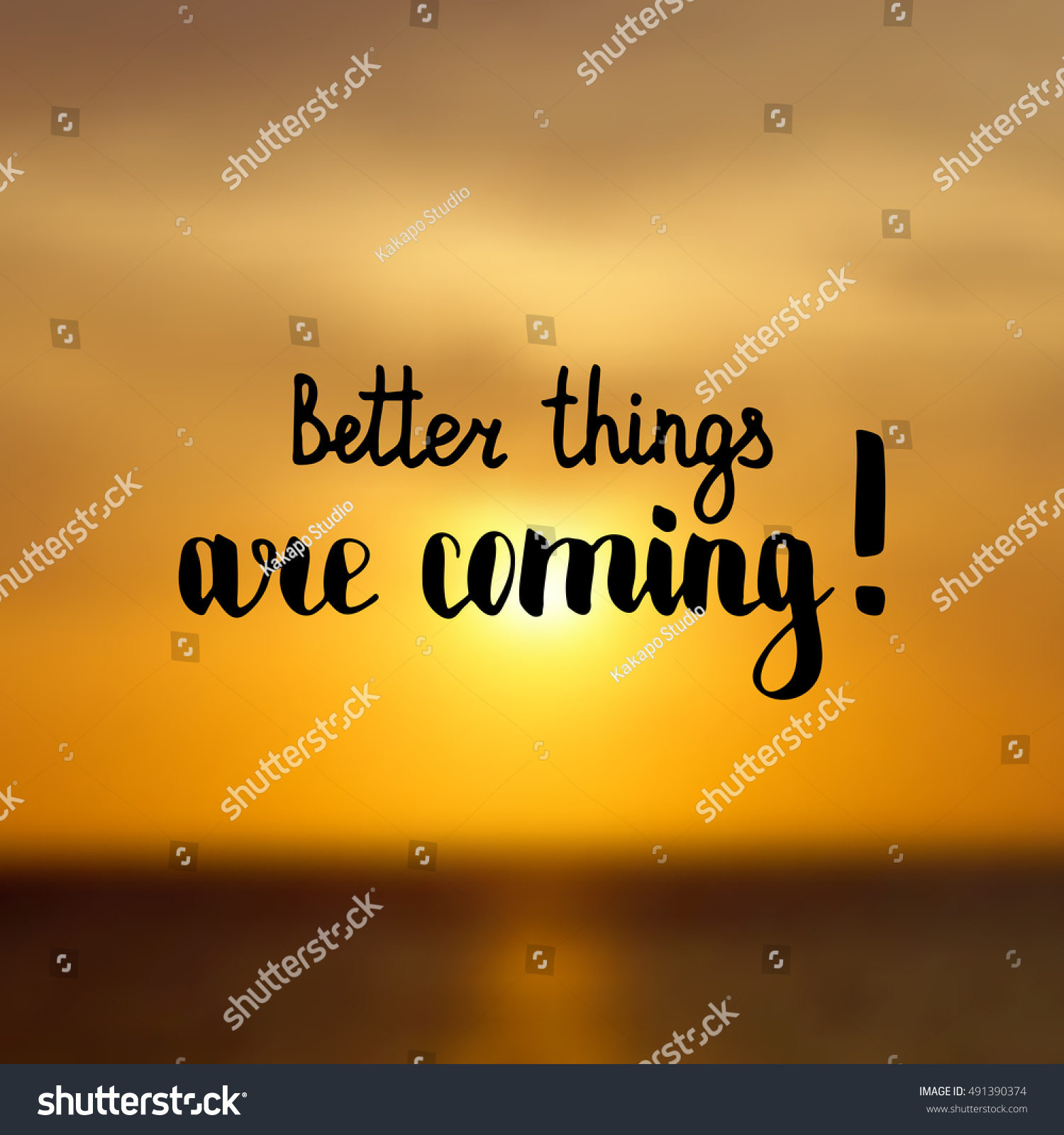 Better Things Coming Illustration Handlettering Inspiration Stock