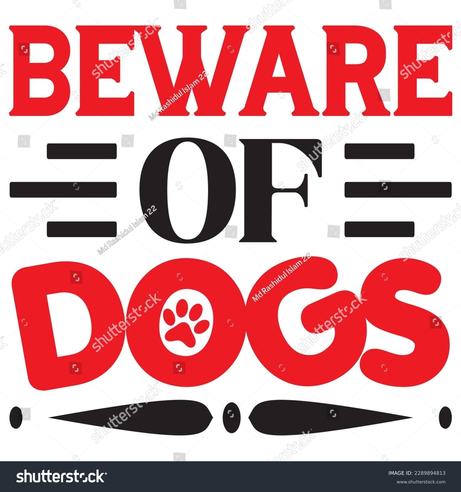 SVG of Beware Of Dogs SVG Design Vector File. svg