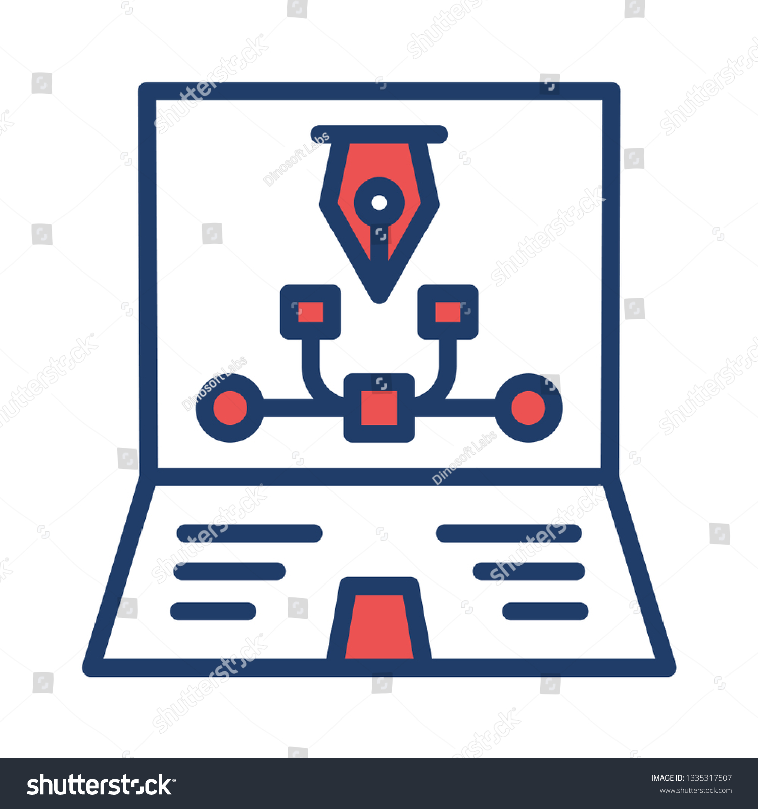 Bezier Curve Illustrator 1335317507