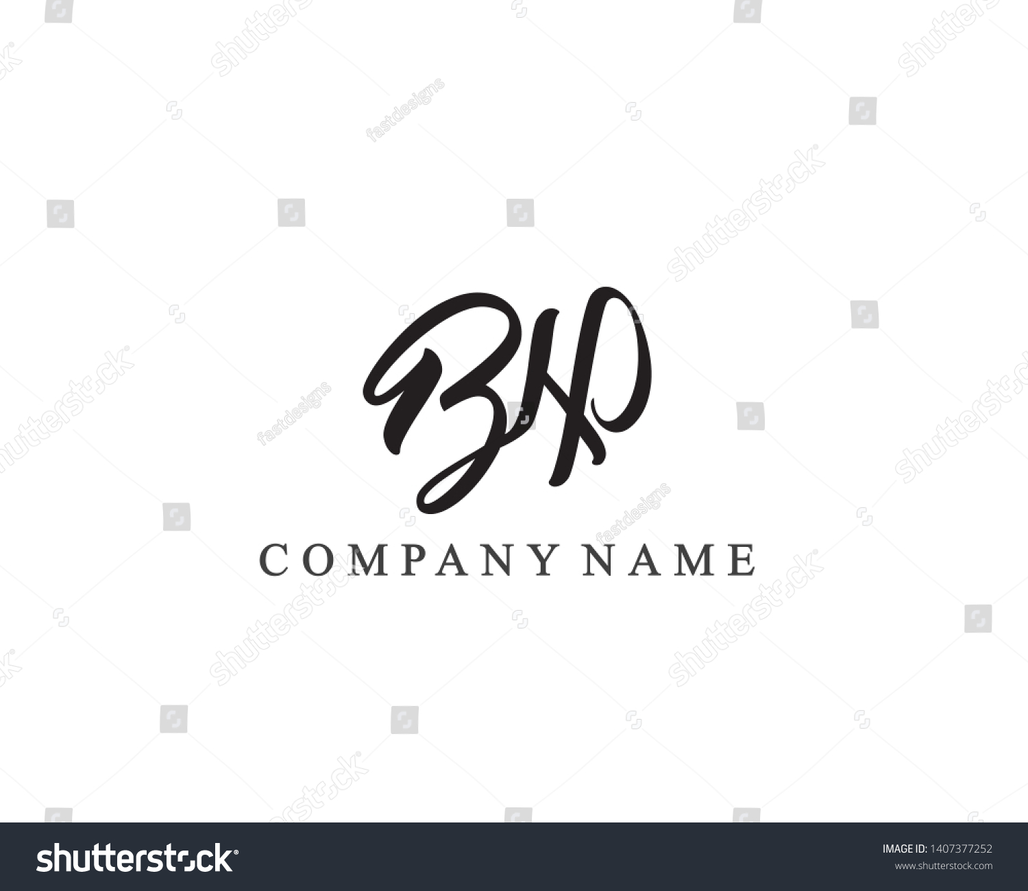 Bh Letter Logo B H Combination Stock Vector (Royalty Free) 1407377252 ...