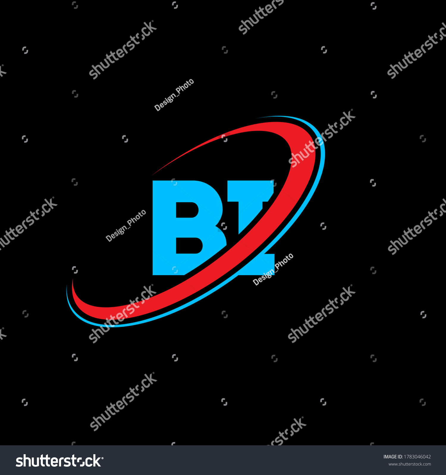 Bi B Letter Logo Design Initial Stock Vector (Royalty Free) 1783046042