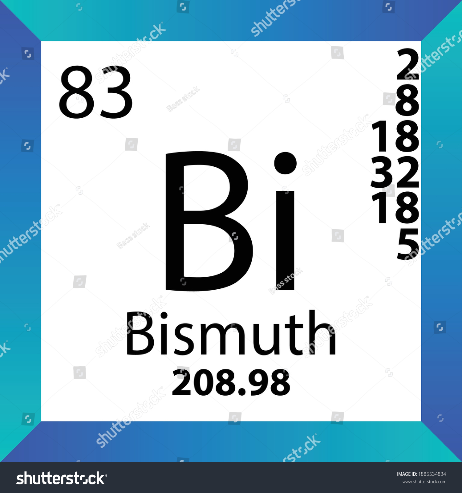 Bi Bismuth Chemical Element Periodic Table Stock Vector Royalty Free 1885534834 5384